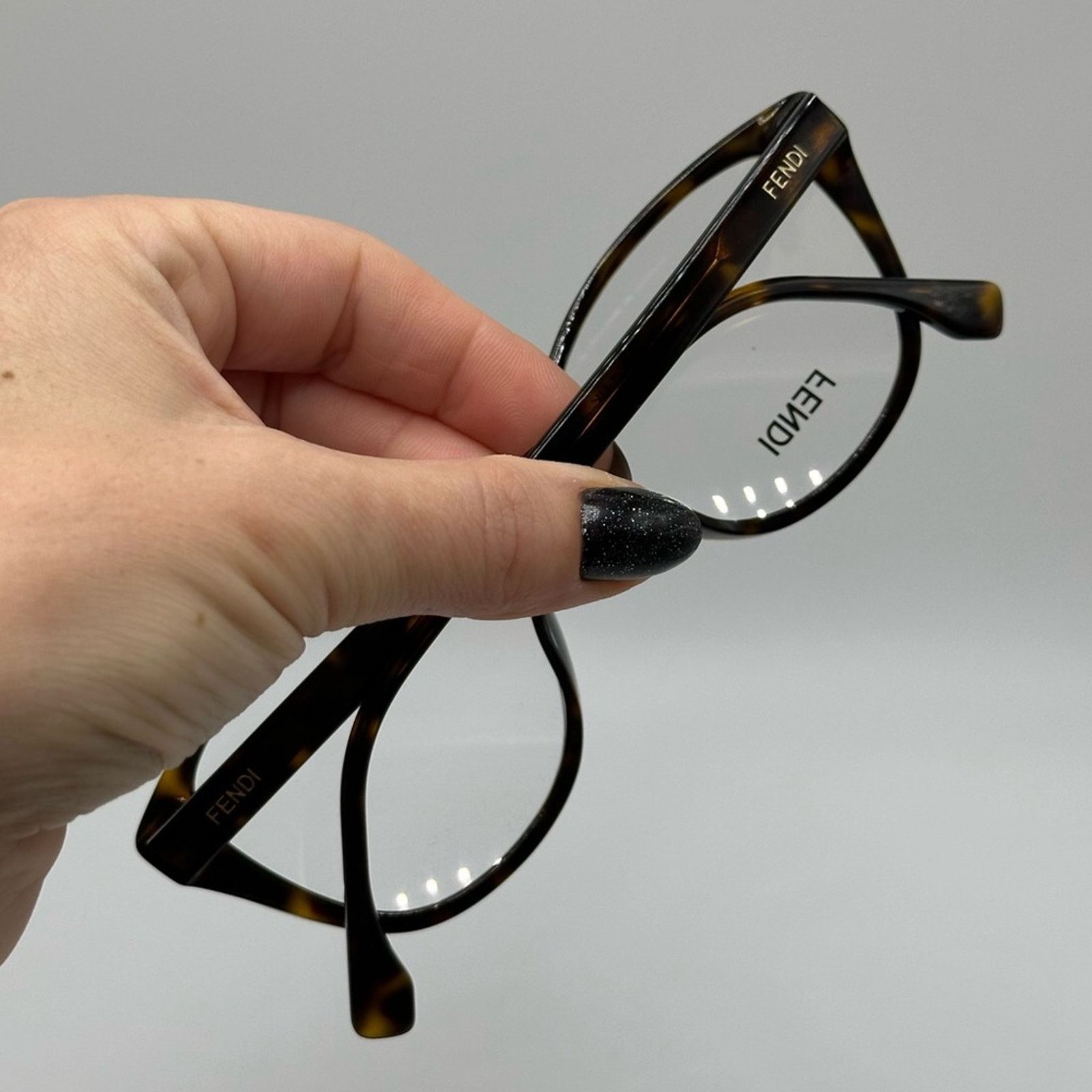 Fendi NEW FENDI Eyeglasses FE50014I 53052 Havana Women Size ONE SIZE - 8 Thumbnail