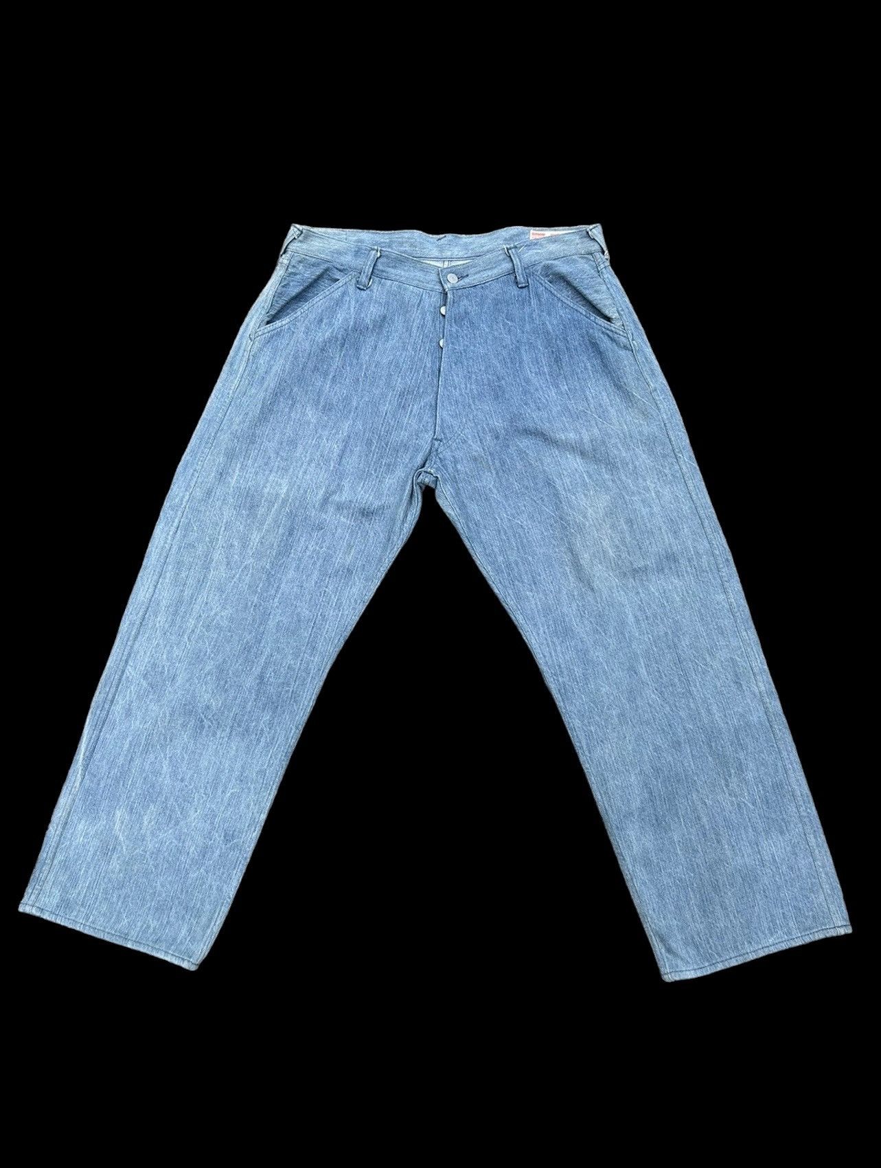 Vintage Evisu Yamane Japan Fade Light Blue Denim Baggy Jeans