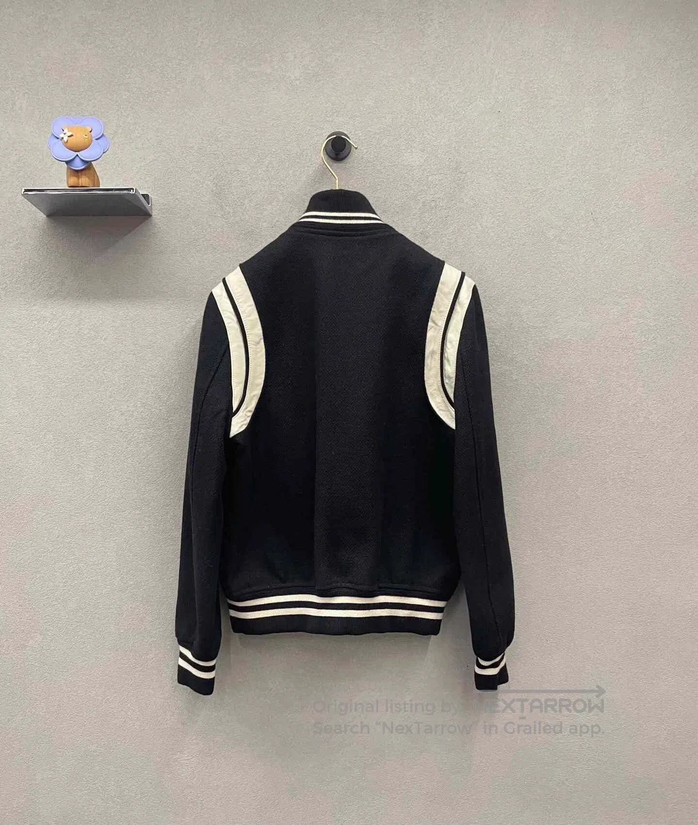 Yves Saint Laurent YSL Black Striped Baseball Jacket. Size US XXS / EU 40 - 2 Thumbnail