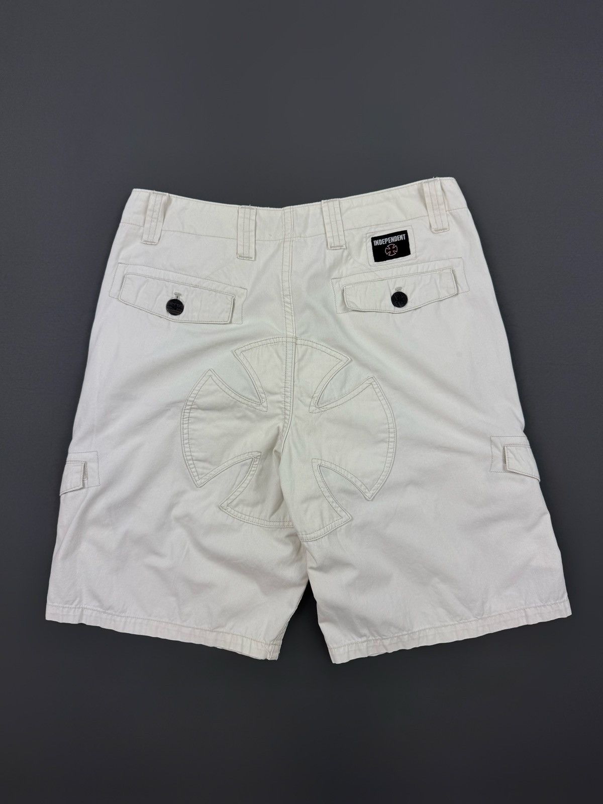 Shorty's Skateboards Vintage Independent Truck Co Cross Logo Cargo Shorts Size US 32 / EU 48 - 1 Thumbnail