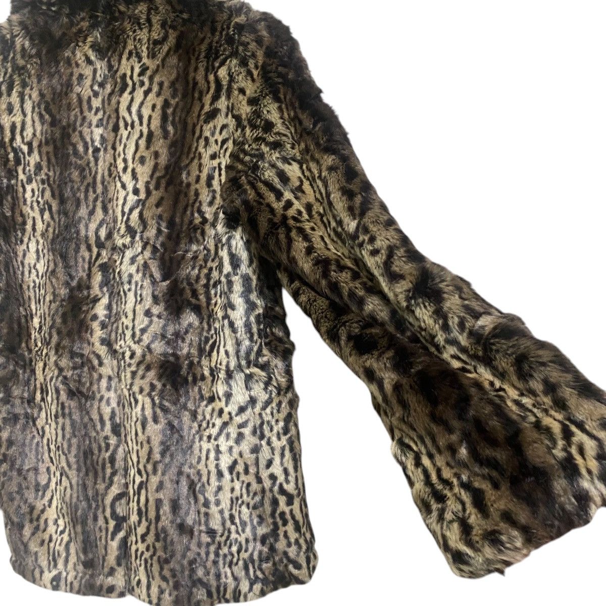 Schott MOUSSY X SCHOTT BROS Faux Fur Leopard Peacoat Jacket Size M / US 6-8 / IT 42-44 - 12 Thumbnail
