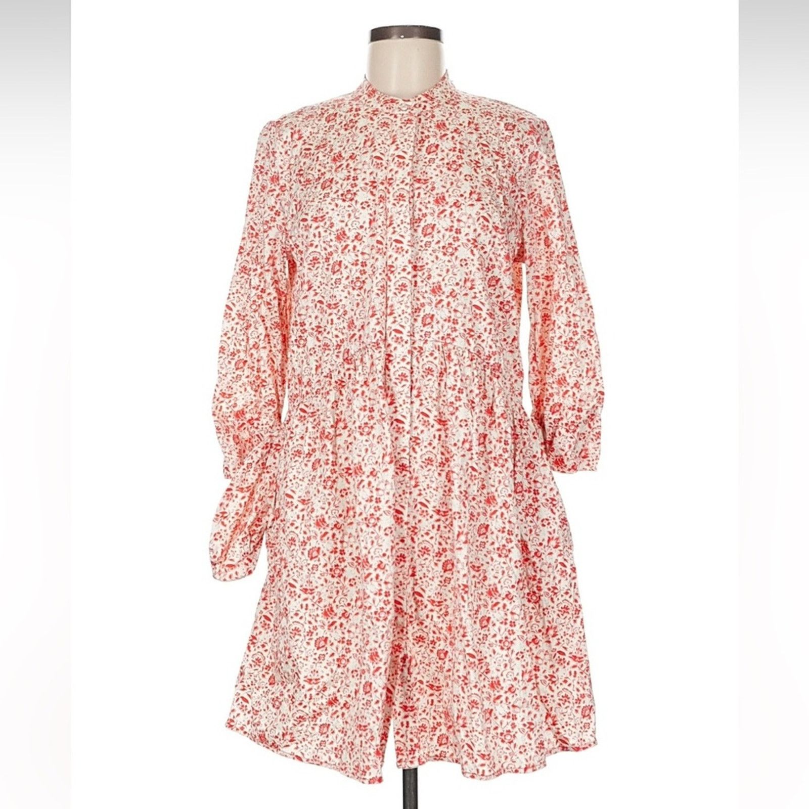 & Other Stories Tuckernuck Red Cotton Ditsy Floral Shirt Dress Size M Size M / US 6-8 / IT 42-44 - 1 Thumbnail