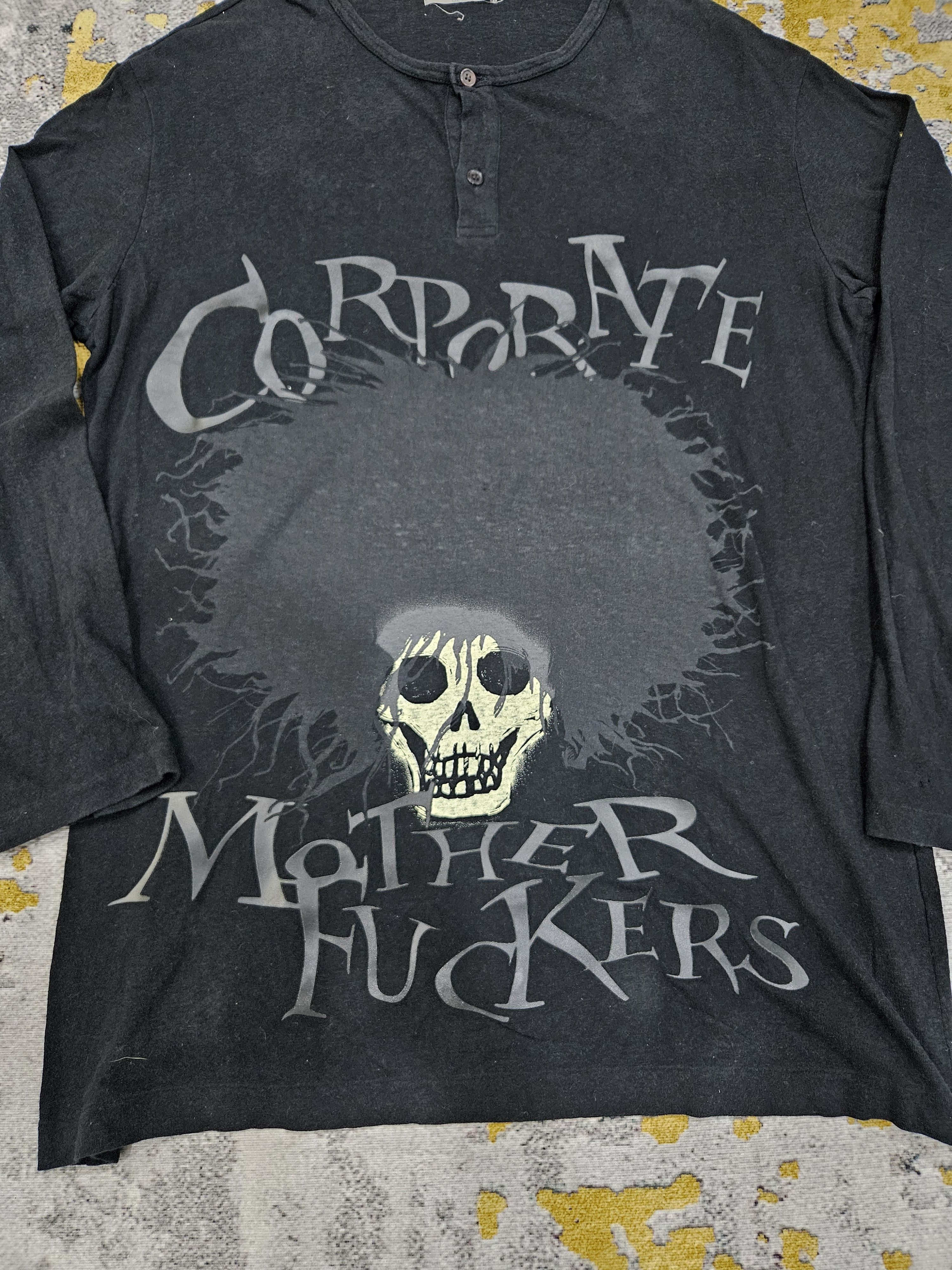 Yohji Yamamoto 2016 Yohji Yamamoto Pour Homme Corporate Mother Fuxxker Top Size US L / EU 52-54 / 3 - 4 Thumbnail
