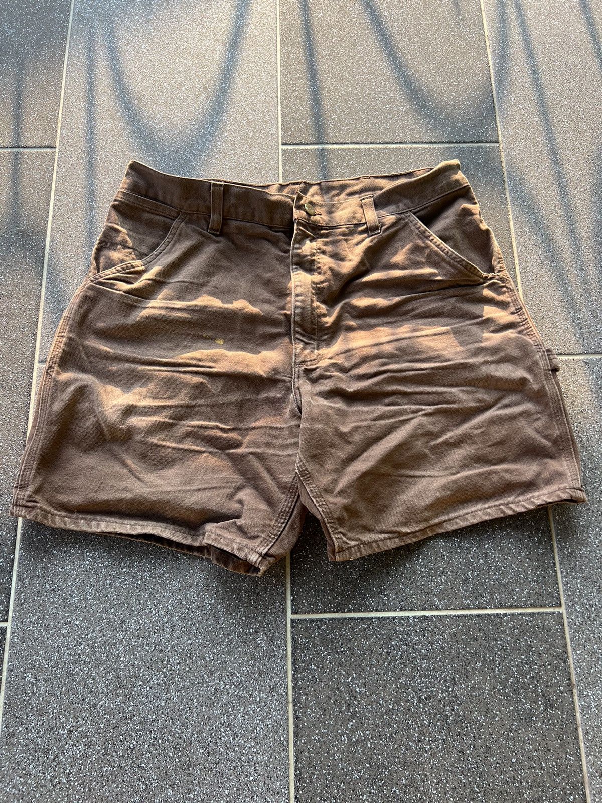 Carhartt × Vintage Carhartt Shorts Carpenter cargo Work Shorts Y2K Size US 36 / EU 52 - 6 Thumbnail