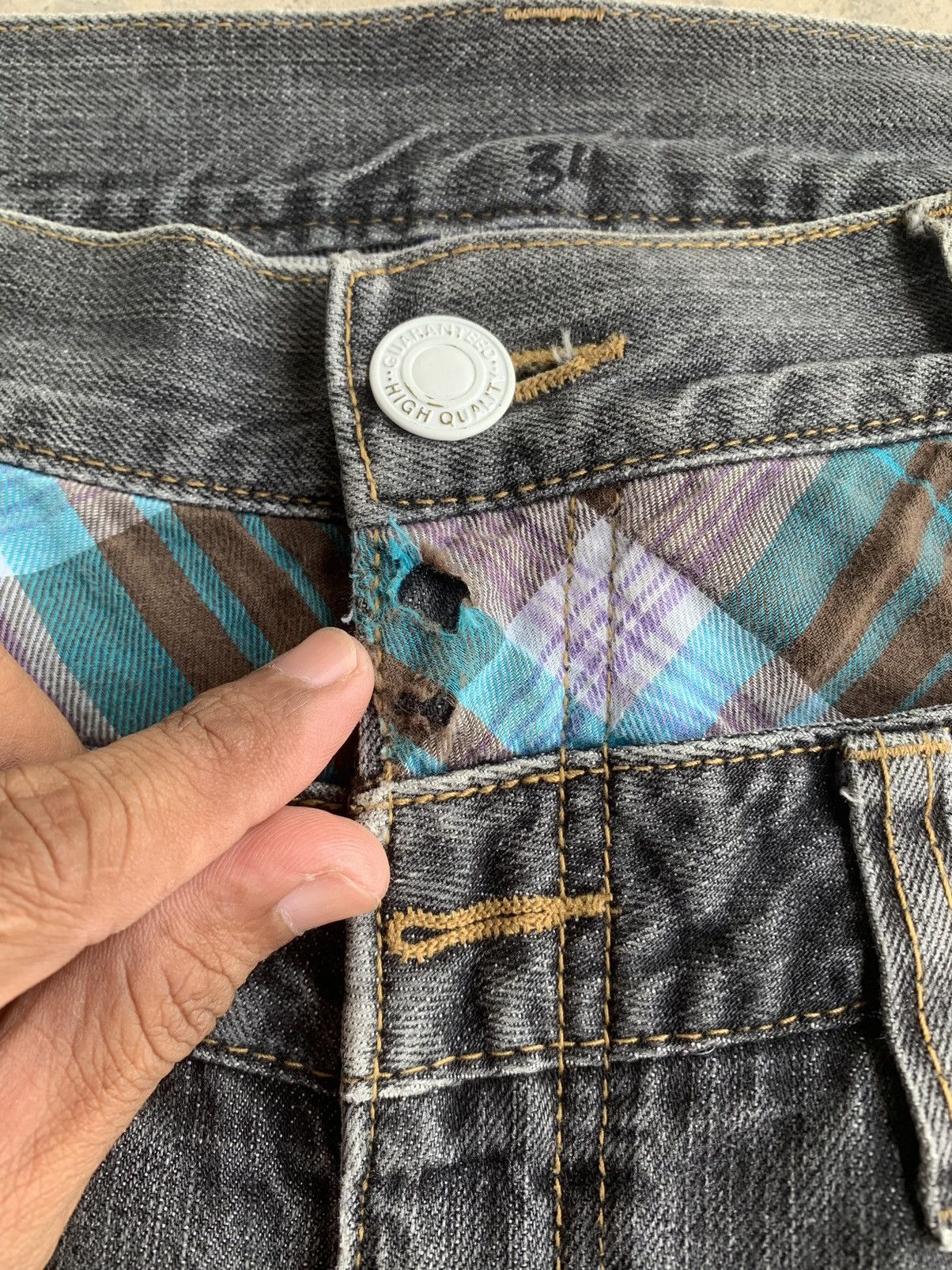 Japanese Brand Double Waist Double Focus Jeans Size US 32 / EU 48 - 4 Thumbnail