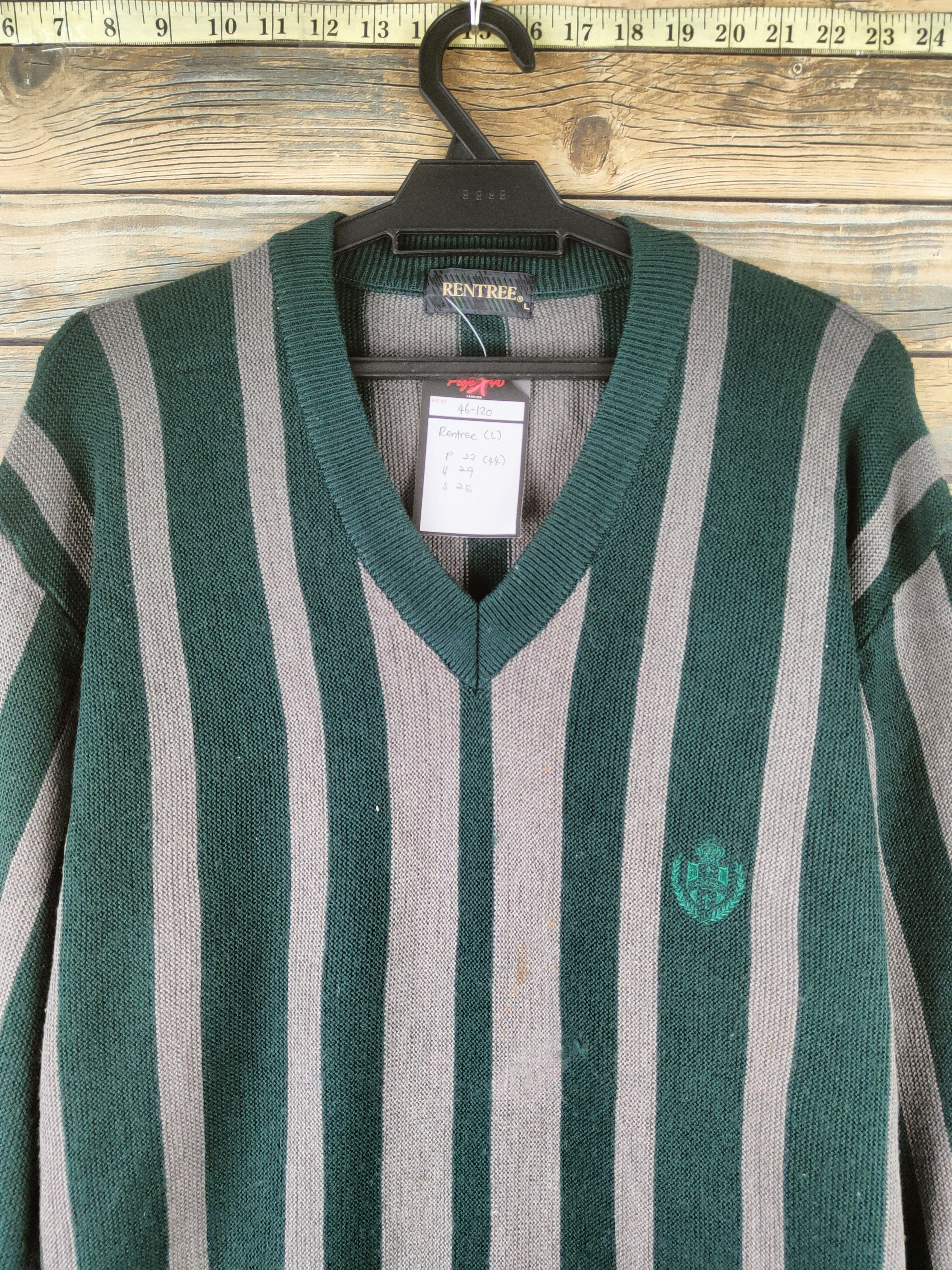 Japanese Brand DL Rentree Green Knitwear Sweatshirts #46-120 Size US L / EU 52-54 / 3 - 2 Thumbnail