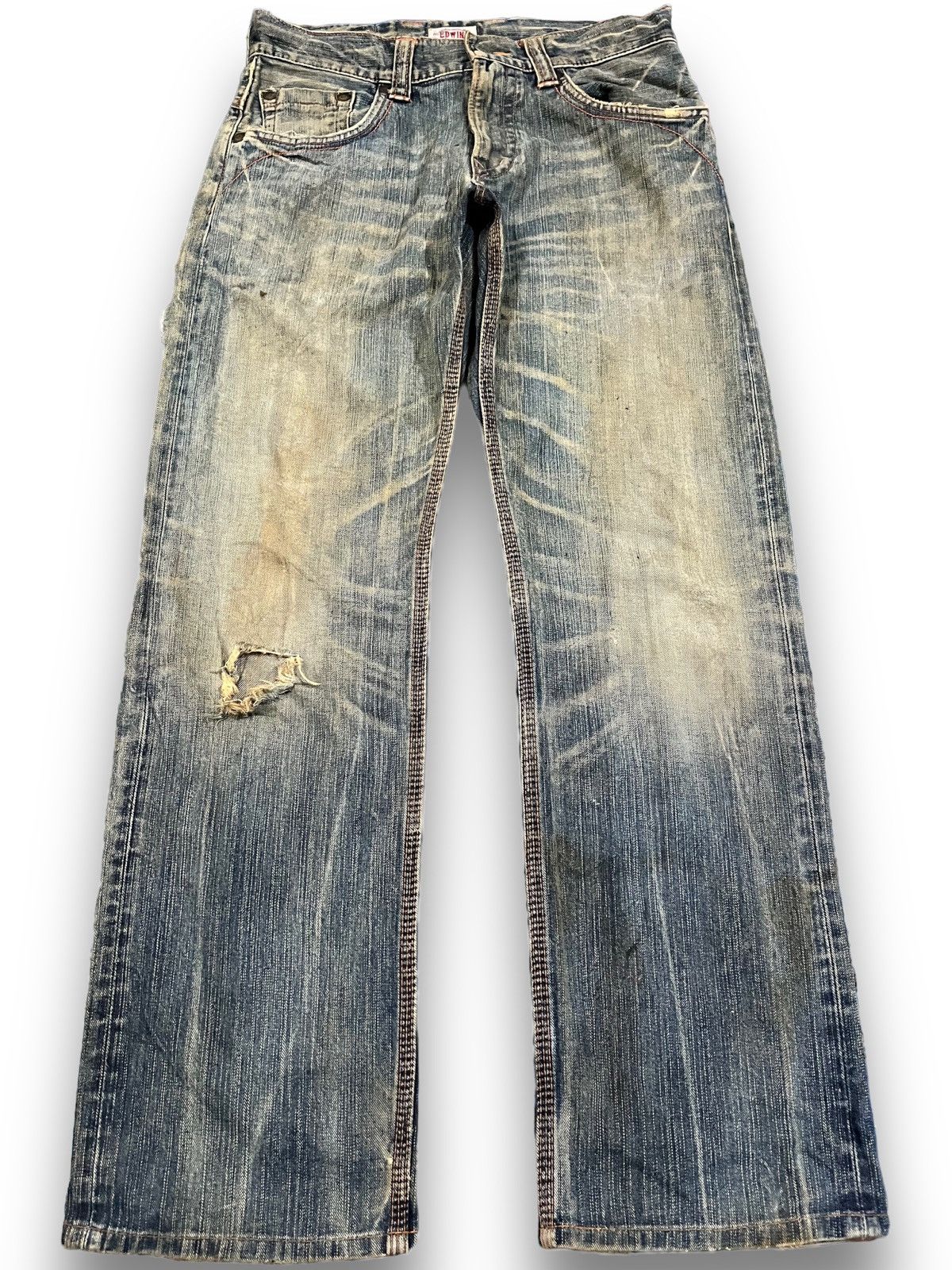 Edition Japan Vintage Edwin XV MudWash Rusty Denim Size US 31 - 1 Thumbnail
