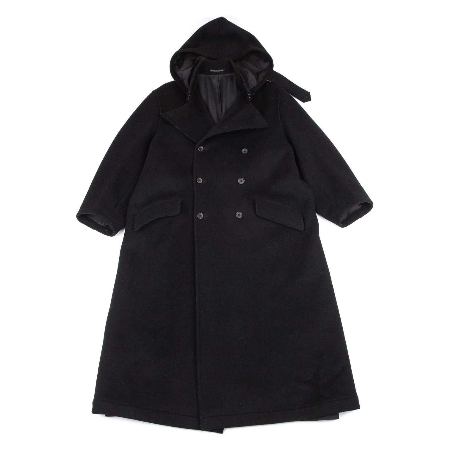 Yohji Yamamoto Yohji Yamamoto Wool Double Hooded Coat Size US M / EU 48-50 / 2 - 1 Thumbnail