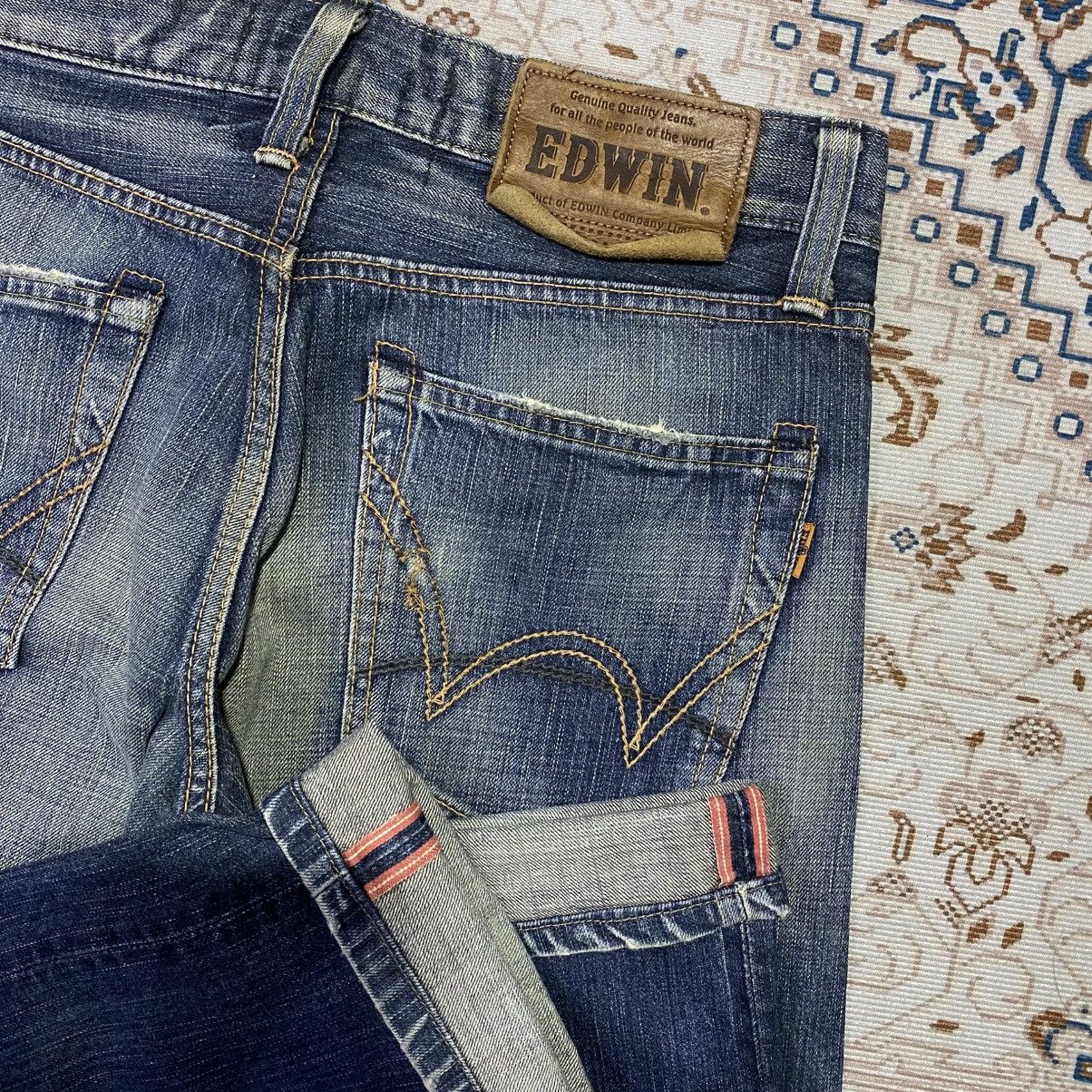 Edwin × Japanese Brand 2000s Y2K Edwin Vintage Selvedge Jeans Size US 30 / EU 46 - 3 Thumbnail