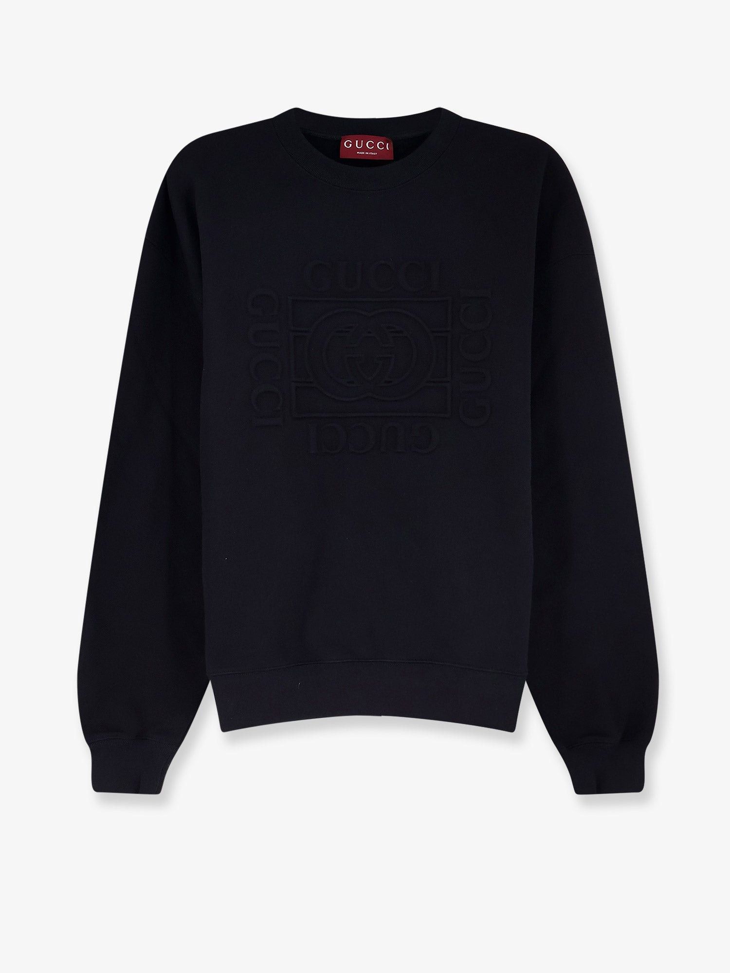 Gucci Cotton Sweatshirt With Frontal Embossed Logo Size US M / EU 48-50 / 2 - 1 Thumbnail