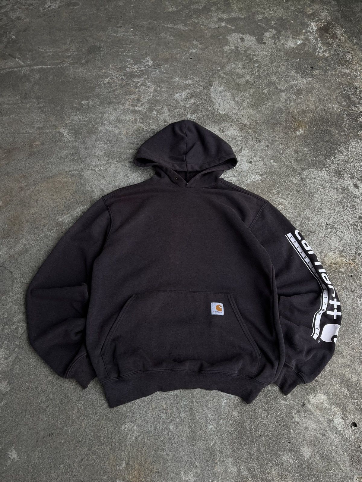 Carhartt × Vintage Carhartt Vintage Distressed Sun Faded Hoodie workwear 90s Size US M / EU 48-50 / 2 - 3 Thumbnail