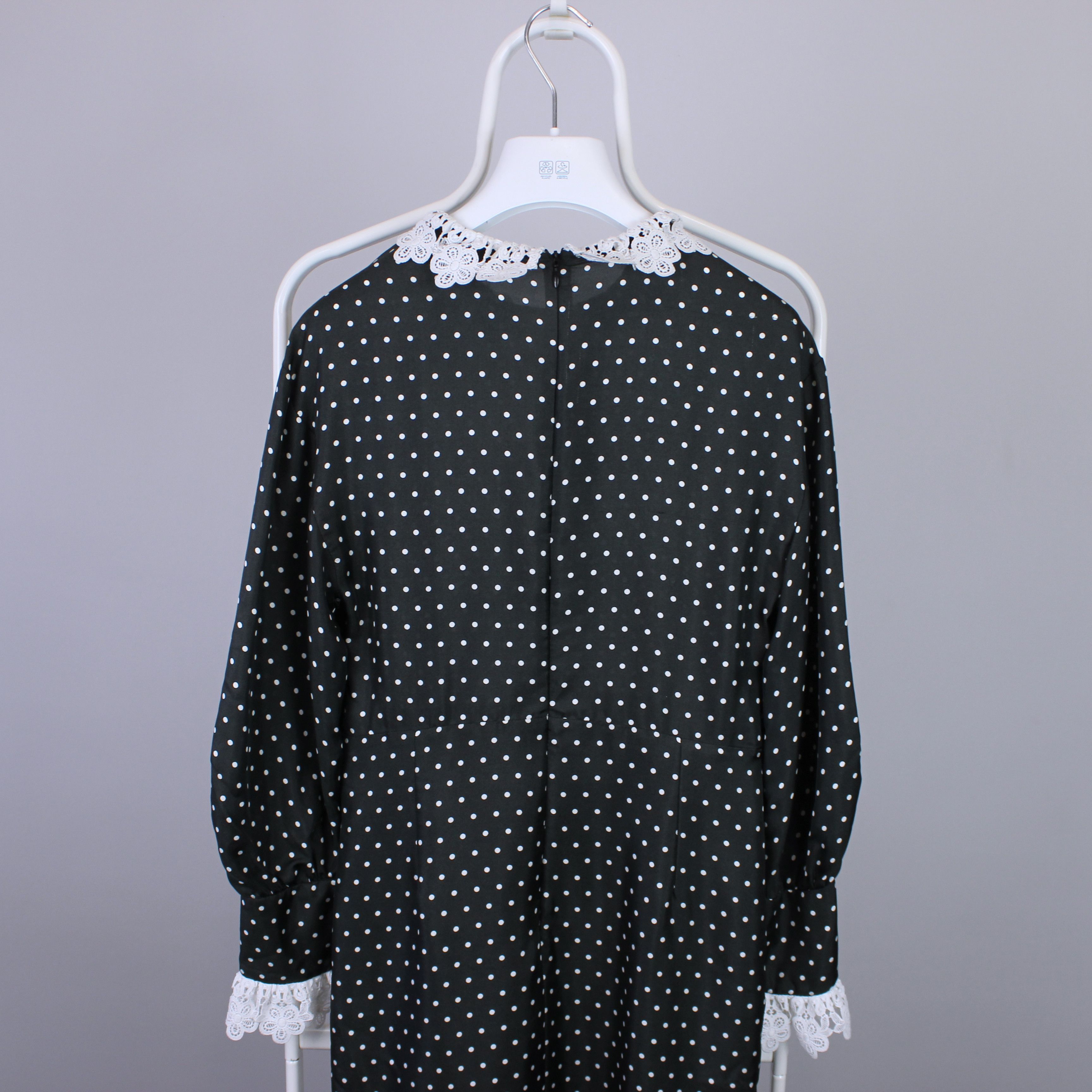 Sandro SANDRO Lace trim and polka-dot mini dress SIZE FR 36 Size XS / US 0-2 / IT 36-38 - 14 Thumbnail