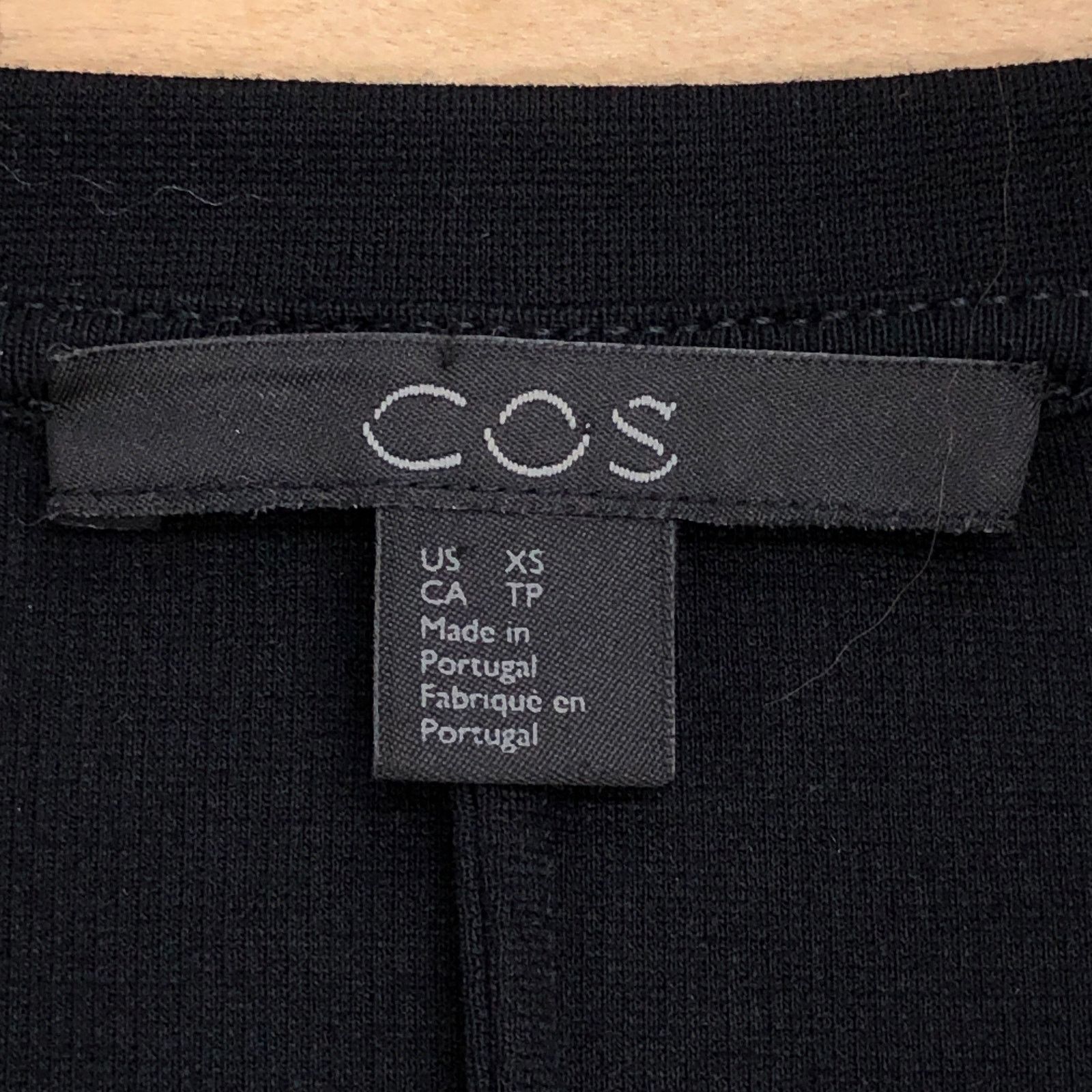 Cos COS Size XS Dress T Shirt Layered Side Ruffle Stretch Black Size XS / US 0-2 / IT 36-38 - 12 Thumbnail