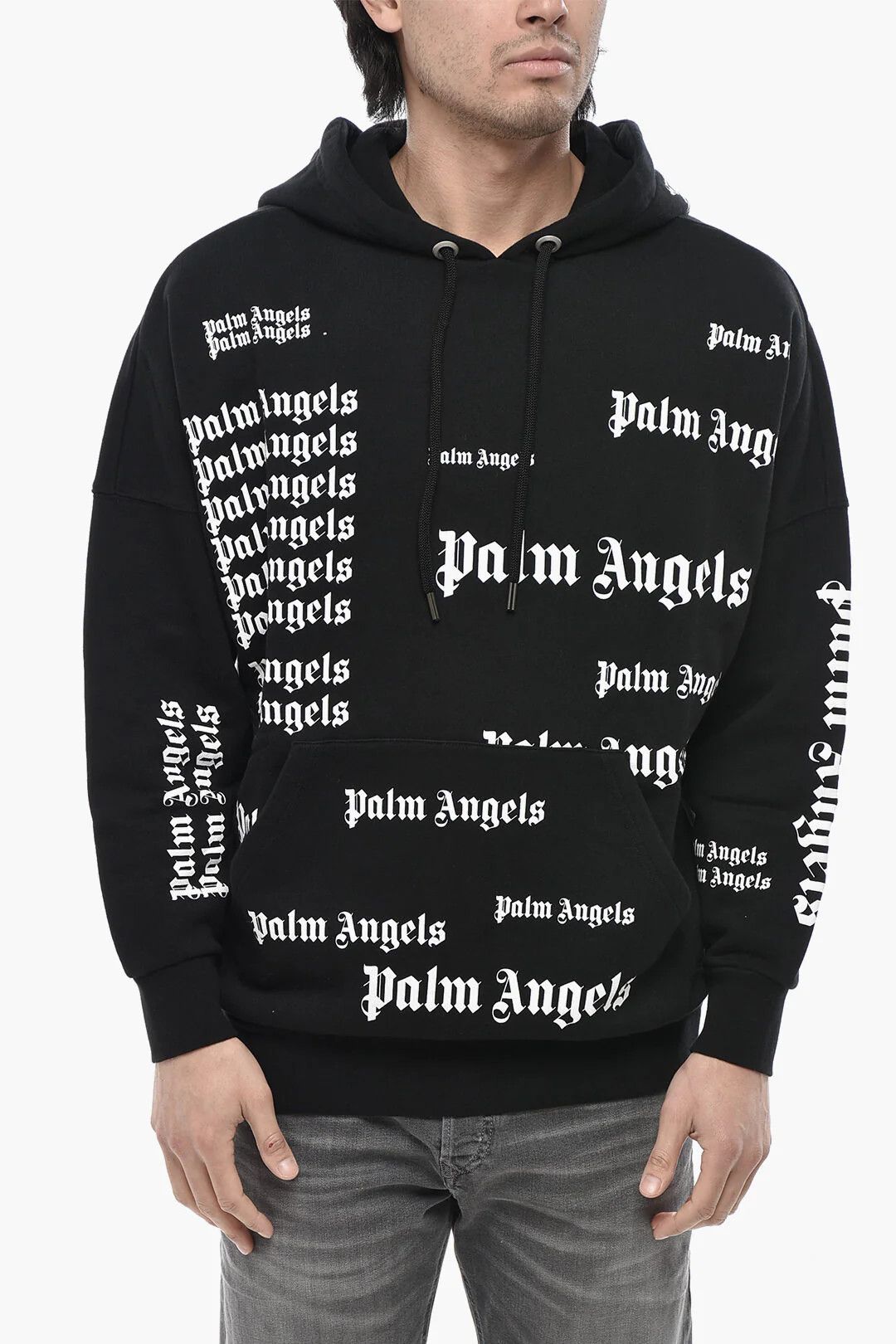 Palm Angels og1mm0326 Cotton Hoodie in Black Size US M / EU 48-50 / 2 - 1 Thumbnail