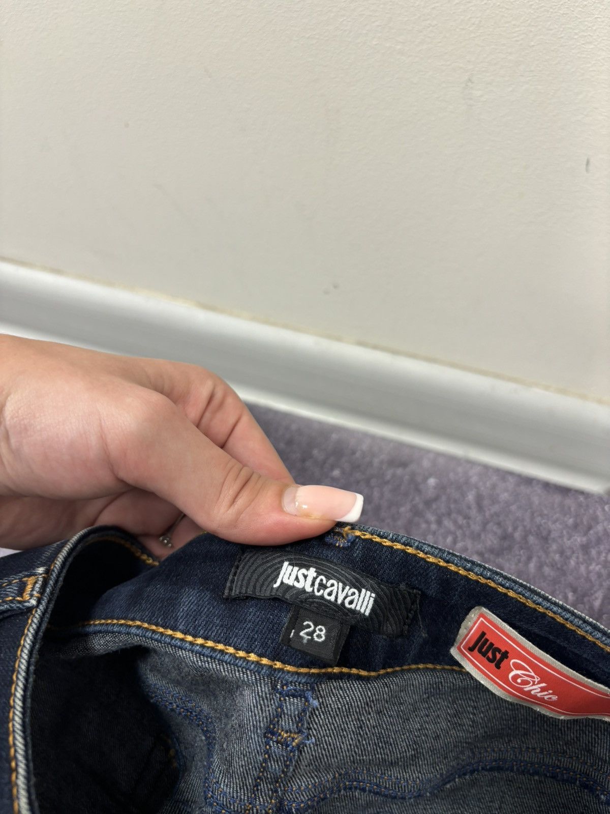 Just Cavalli Just Cavalli Chic Women’s Y2K Ripped Denim Avant Garde Jeans Size 28" / US 6 / IT 42 - 9 Thumbnail