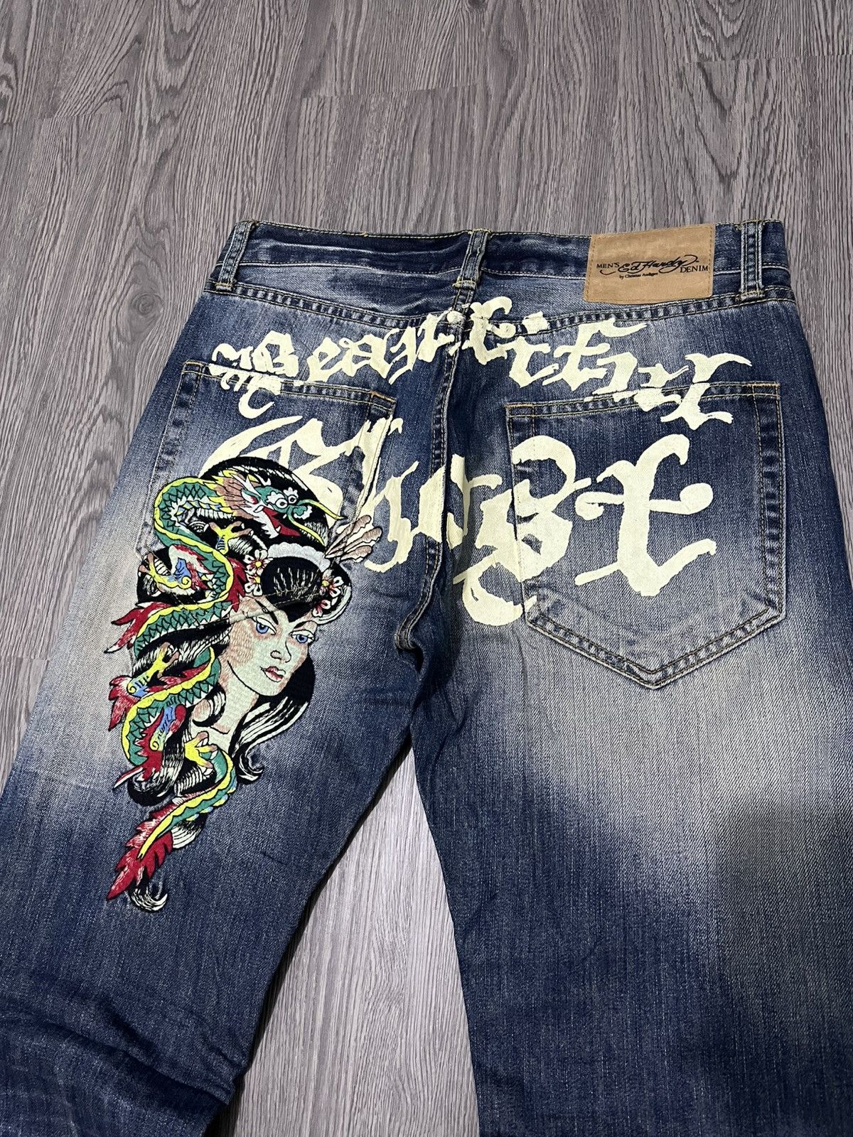 Ed Hardy 💀Y2k Ed Hardy by Christian Audigier Jeans💀 Size US 30 / EU 46 - 5 Thumbnail