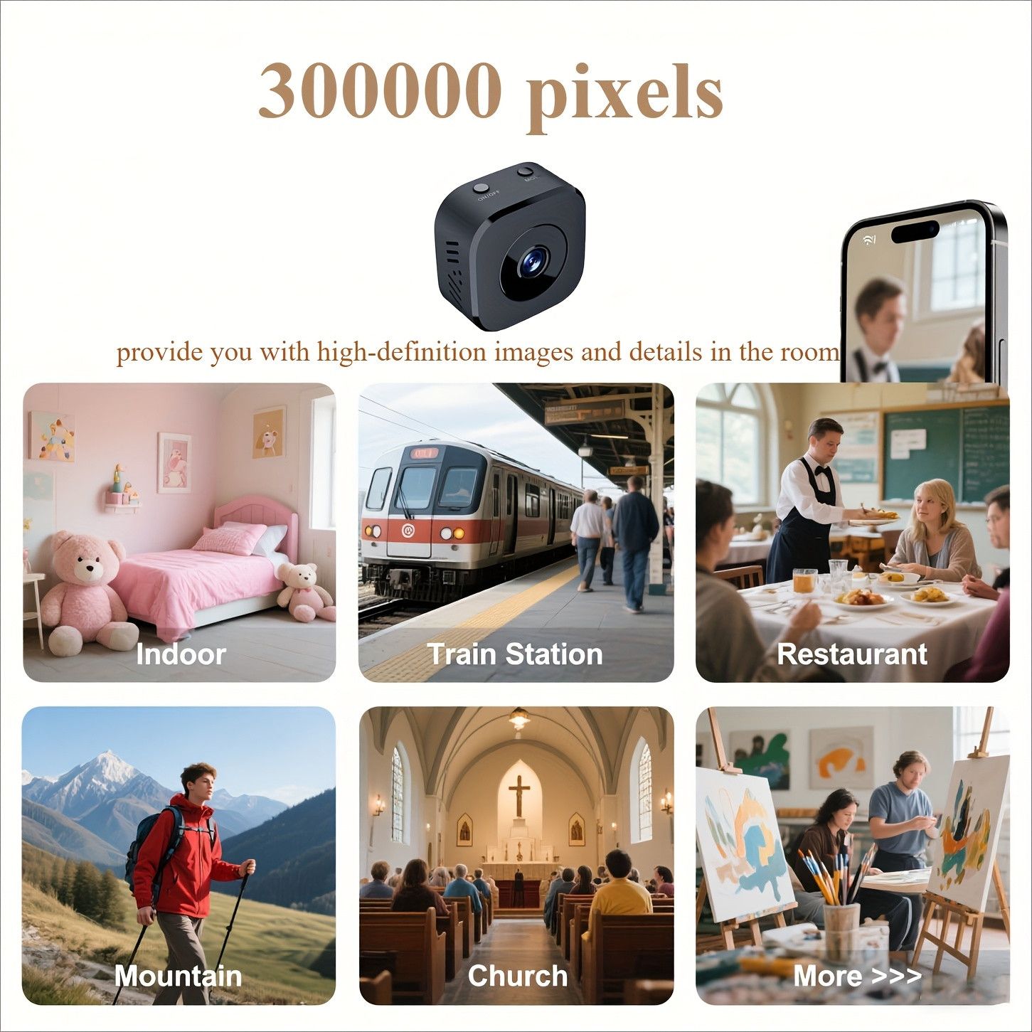 Other Security Camera 4K Mini Full Color Night Vision HD wifi Size ONE SIZE - 6 Thumbnail