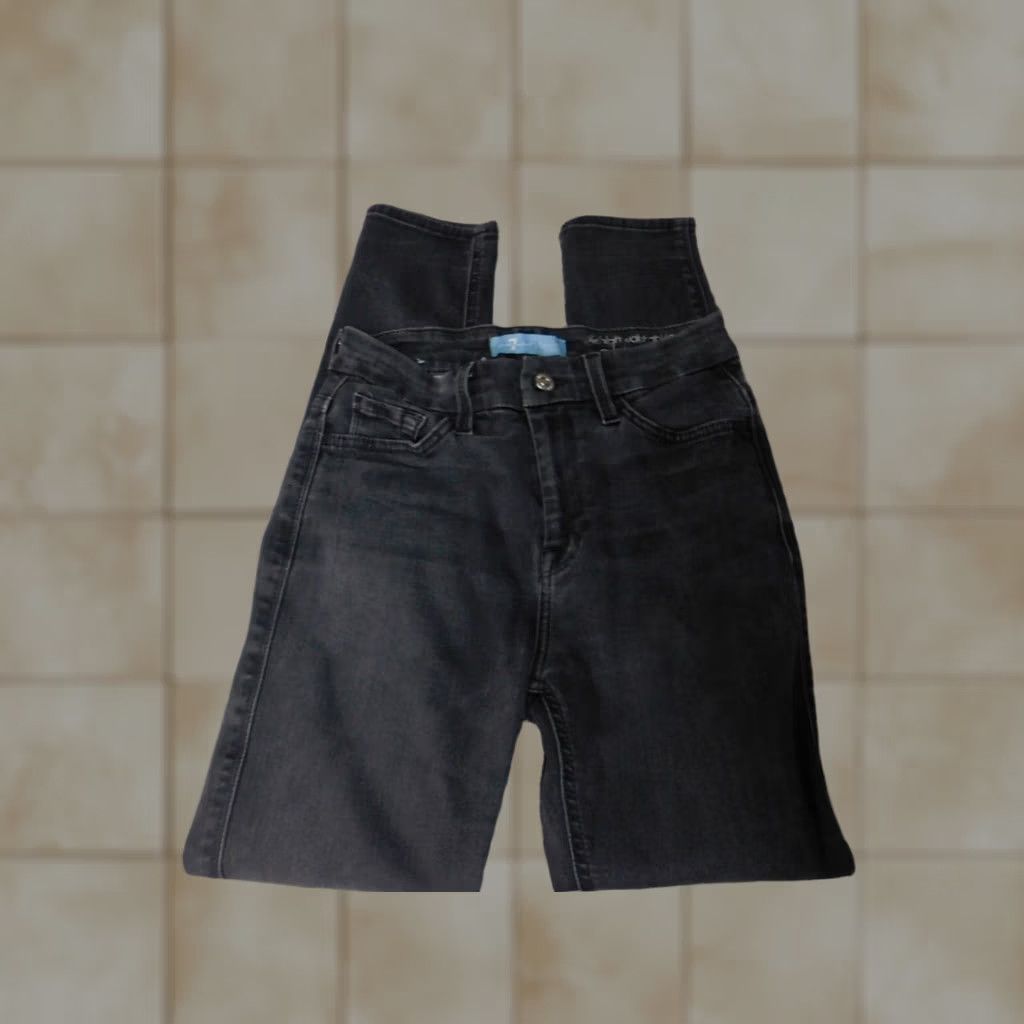 7 For All Mankind 7 for all mankind Womens Jeans 26 gray skinny high waist denim Size 26" / US 2 / IT 38 - 1 Thumbnail