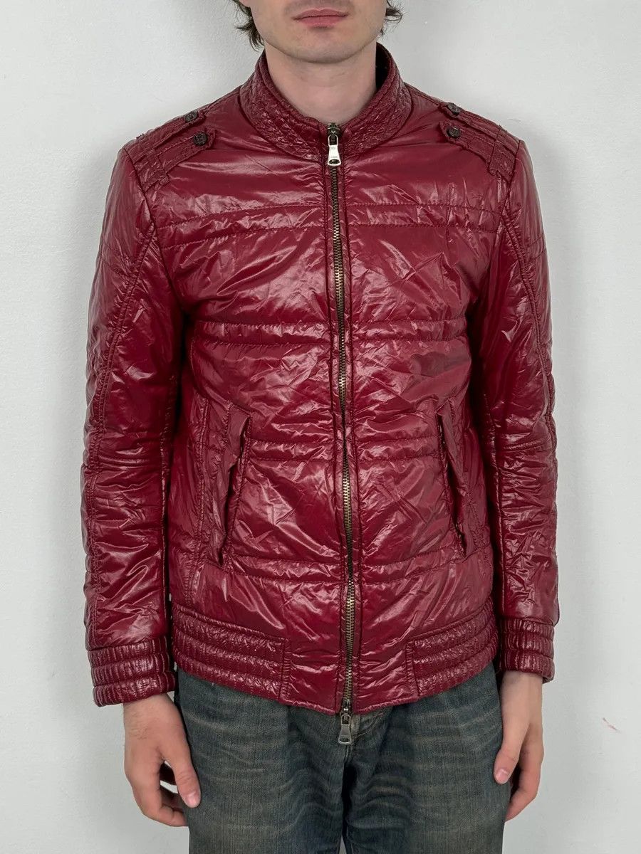 Daniele Alessandrini 2000s Daniele Alessandrini Bordeaux Patent British Puffer Jacket Size US S / EU 44-46 / 1 - 2 Thumbnail