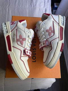 Buy Cheap Louis Vuitton Unisex Sneakers Red/White #9999924828 from