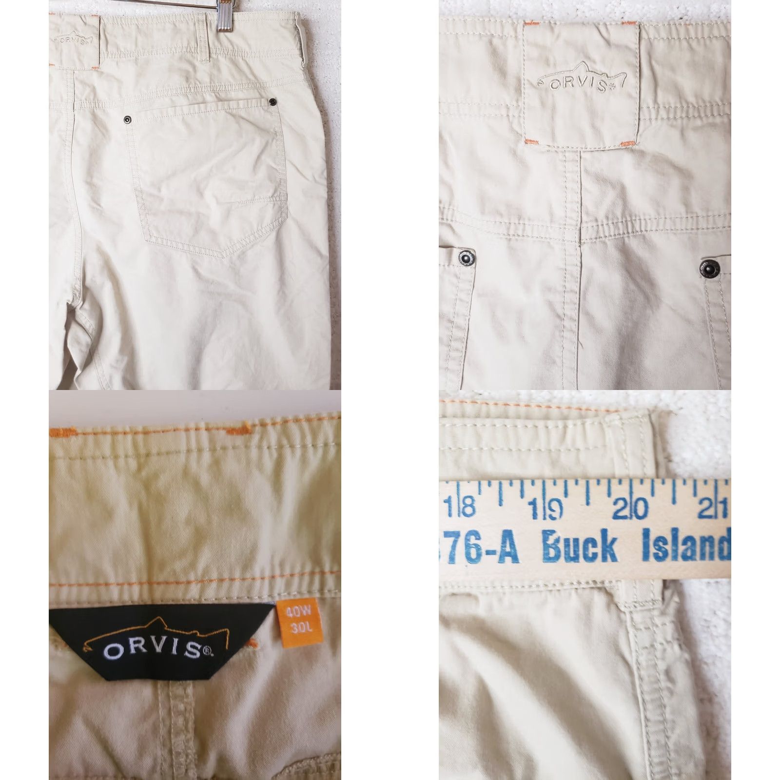 Orvis Orvis Chino Pants Mens 40x30 Beige Straight Leg Cotton Trout Bum Fishing, Casual Size US 40 / EU 56 - 8 Thumbnail