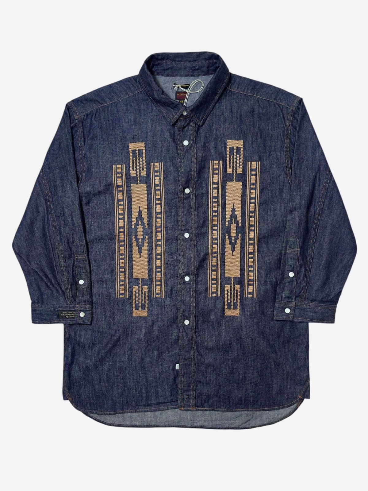 Ego Tripping 2015 EGO TRIPPING EBROIDERY INDIGO DENIM SHIRT Size US M / EU 48-50 / 2 - 1 Thumbnail