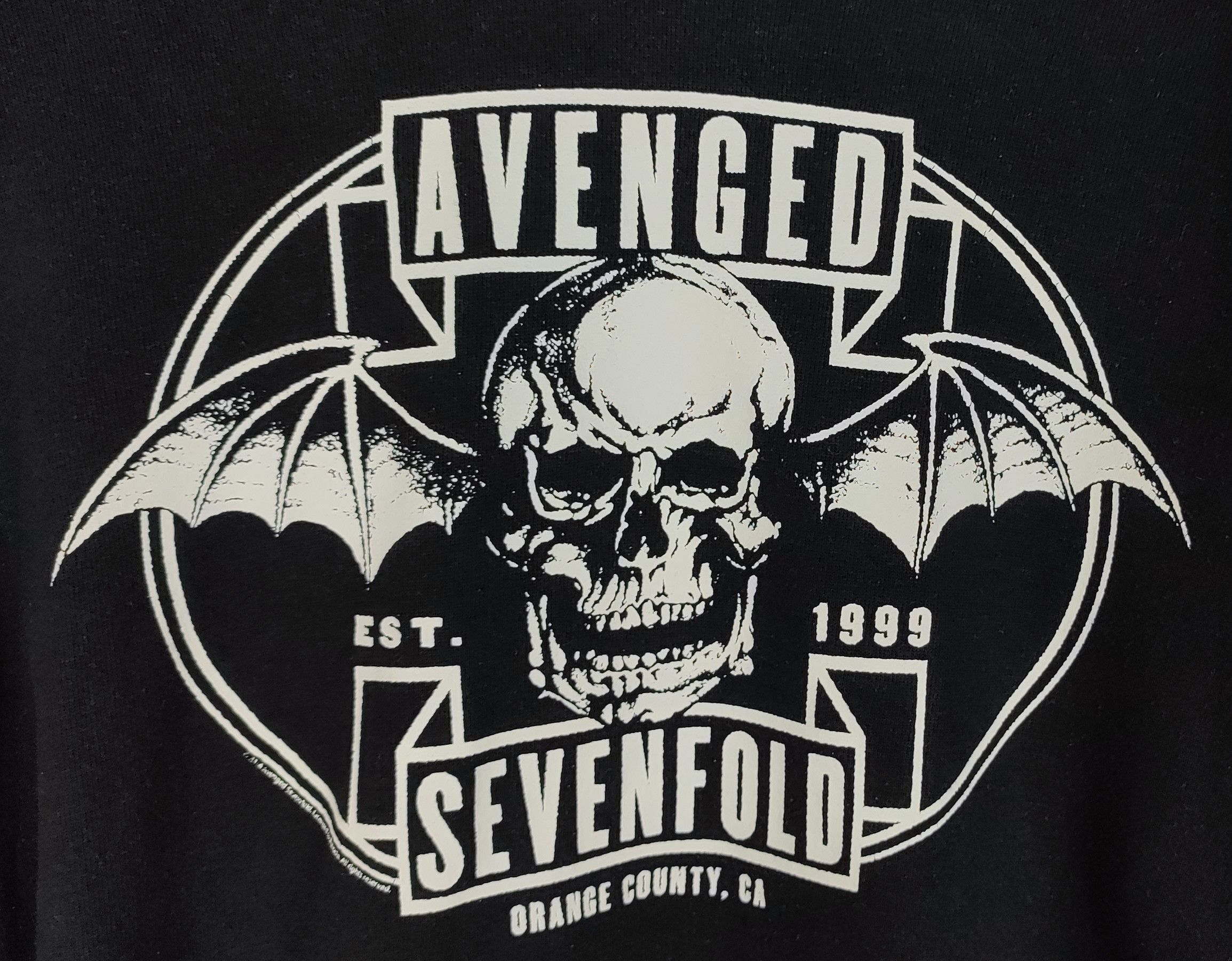 Band Tees Vintage 2004 Avenged Sevenfold Faded Band Hoodie Skull Death Size US M / EU 48-50 / 2 - 4 Thumbnail