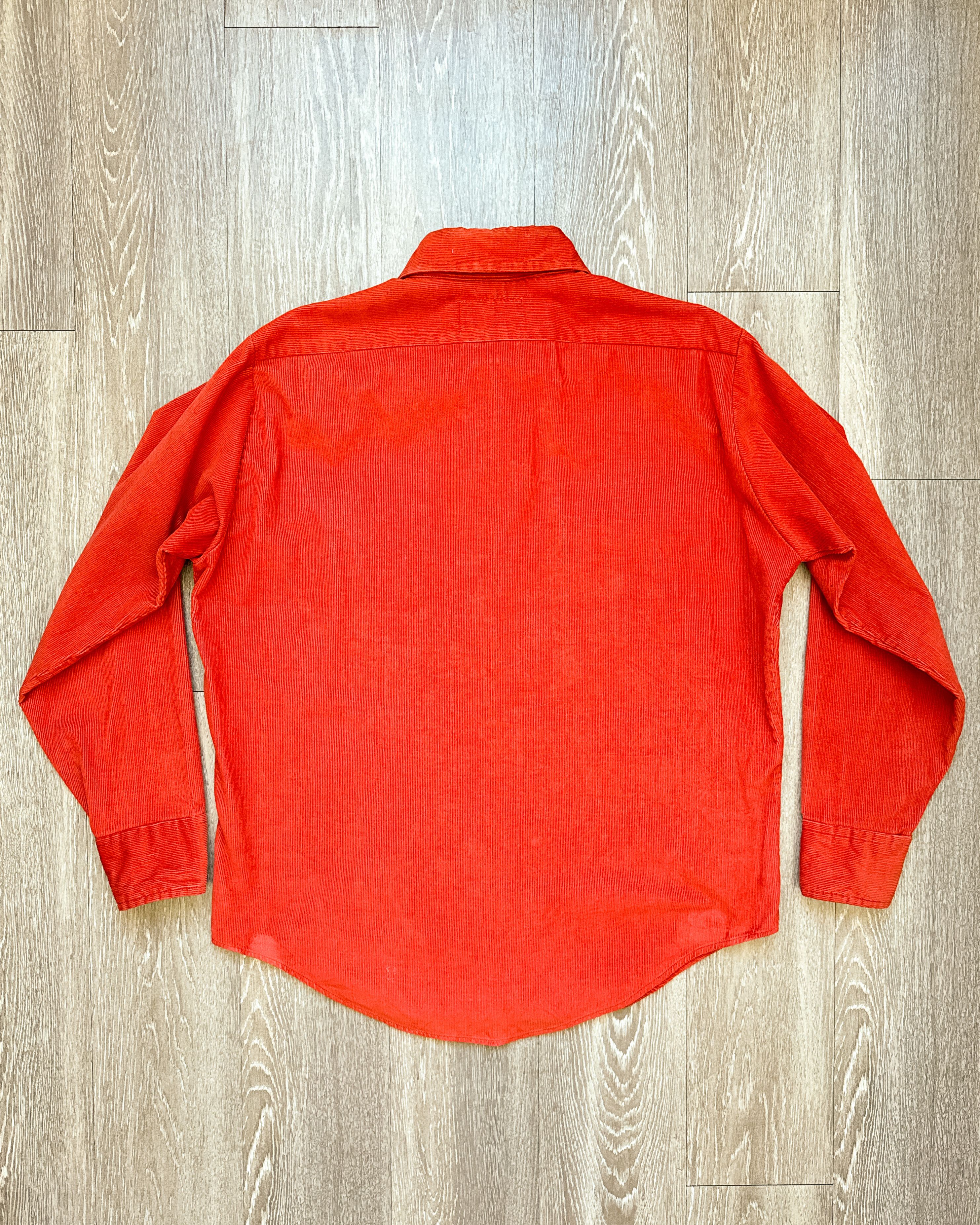 Vintage Vintage 1970s Vaughn Orange Corduroy Shirt Flannel Men's L Size US L / EU 52-54 / 3 - 7 Thumbnail