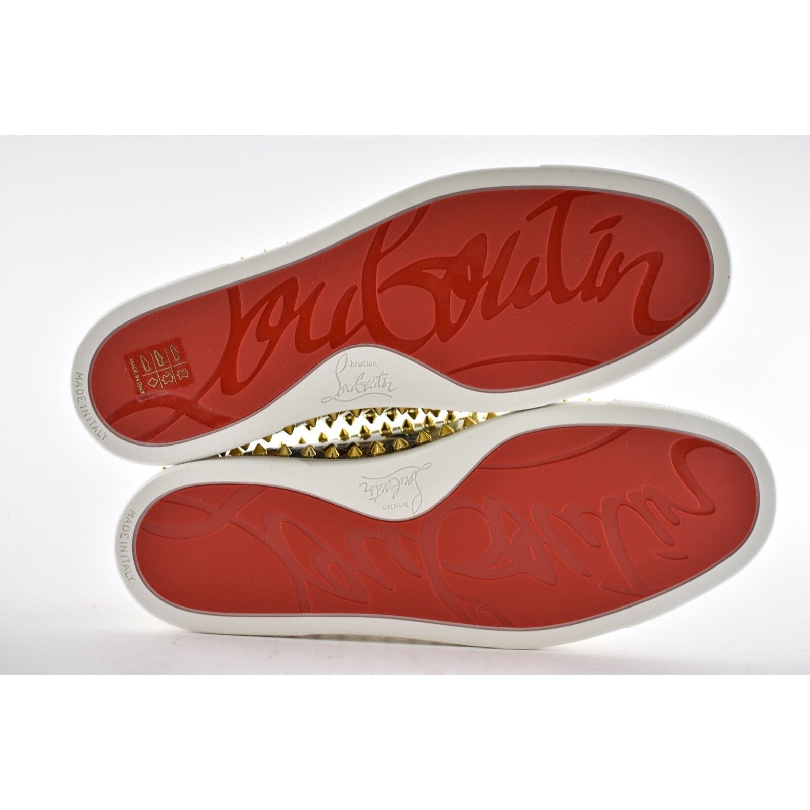 Christian Louboutin Christian Louboutin Pik Boat Black Gold Spike Sneakers 41 Size US 11 / IT 41 - 12 Thumbnail