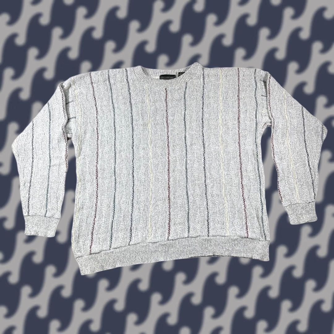 Coogi VINTAGE Hill and Archer Crosby Style Grandpa Sweater Mens XL Beige 1990s Geometric Size US XL / EU 56 / 4 - 1 Thumbnail