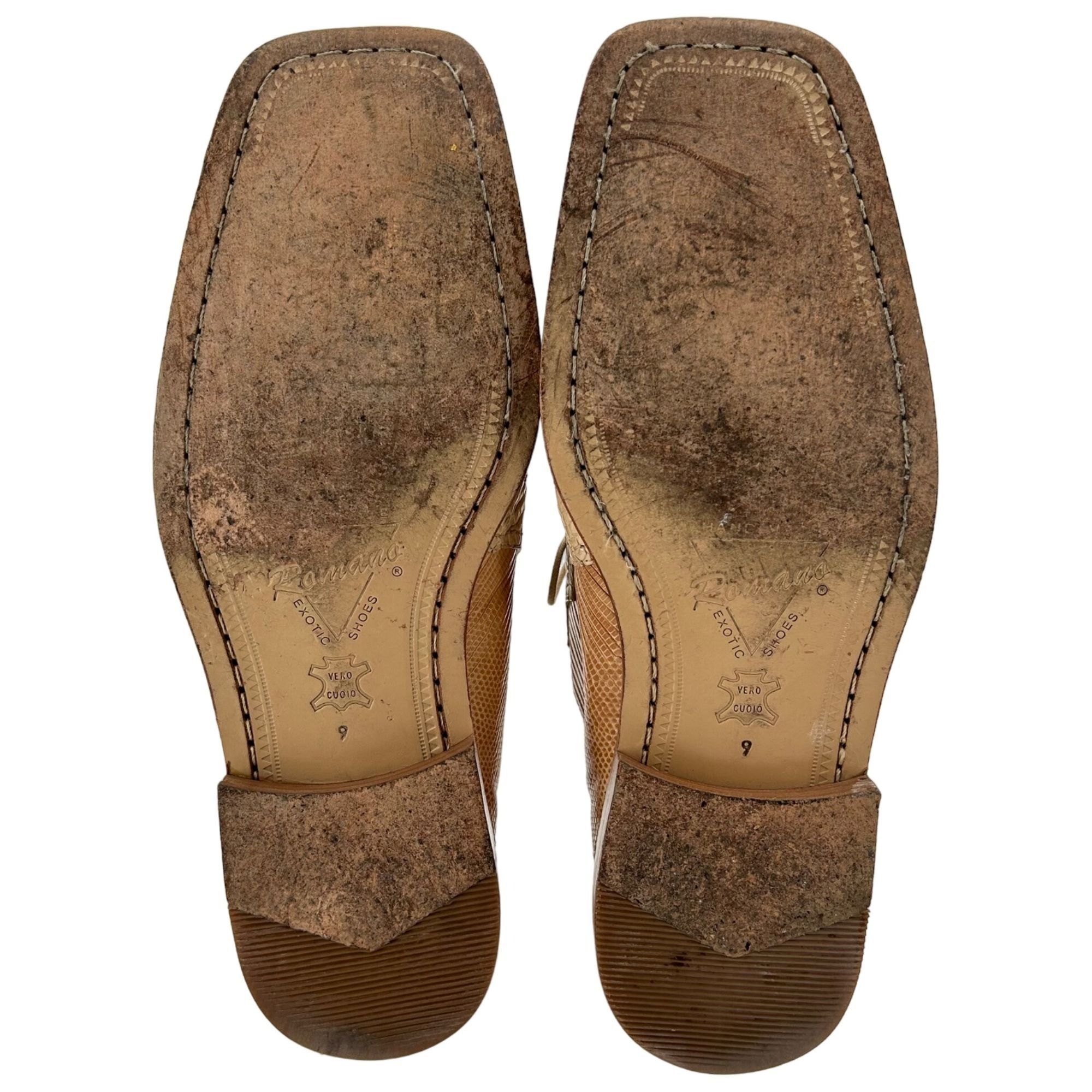 Other Exotic Alligator Lizard Dress Shoes Romana Men's 9 Tan Beige Size US 9 / EU 42 - 4 Thumbnail