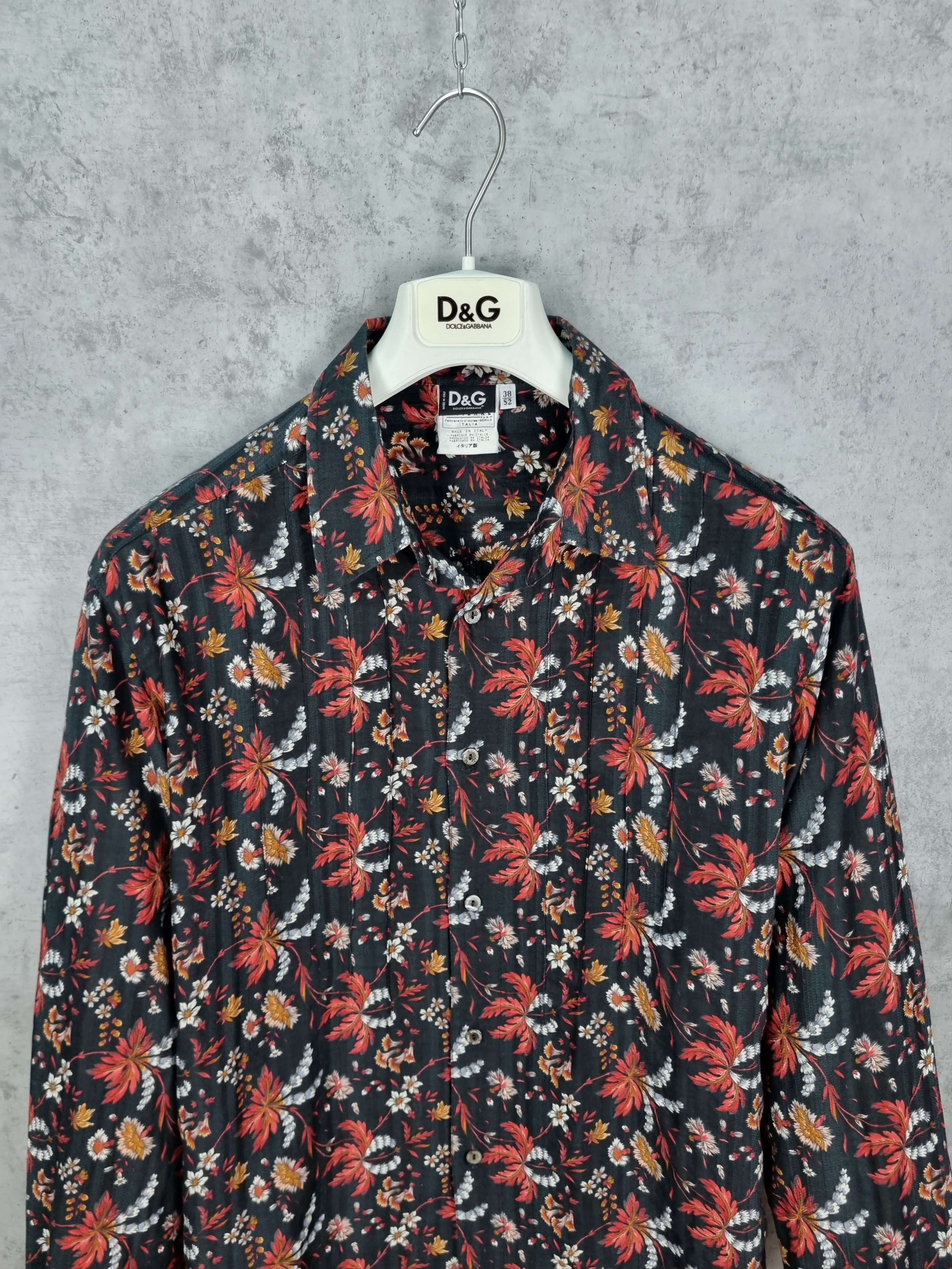 Dolce & Gabbana Rare Dolce & Gabbana Floral All Over Shirt Size US L / EU 52-54 / 3 - 6 Thumbnail
