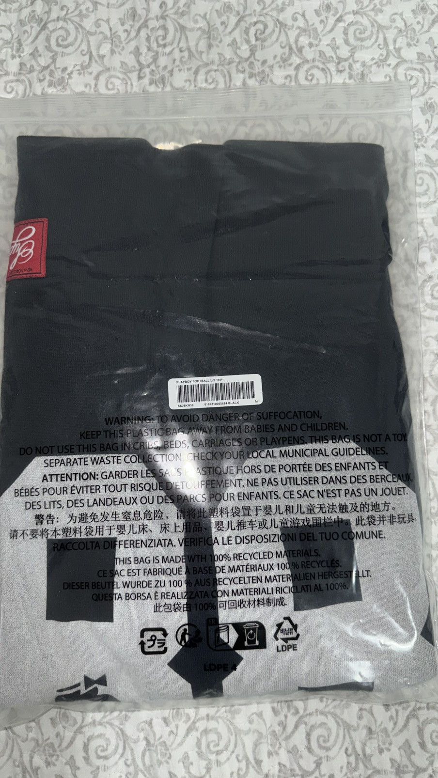 Playboy × Supreme Supreme x Playboy L/S Black Football Top (SS26) Size US M / EU 48-50 / 2 - 6 Thumbnail