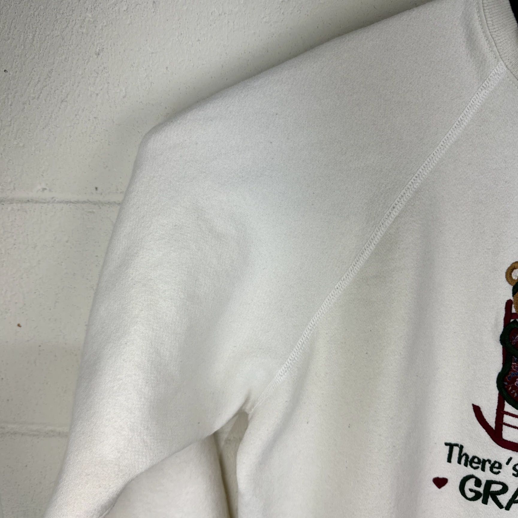 Vintage VINTAGE Cheek O Sportswear Sweatshirt Large No One Like Grandma Granny Bear Shirt Womens 1990s White Cotton Blend Grunge Size L / US 10 / IT 46 - 5 Thumbnail