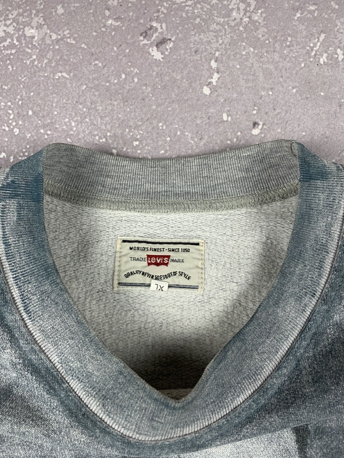 Levi's 80-90s Italy Levis Nick Kamen Moto All Over Print Sweatshirt Size US XL / EU 56 / 4 - 6 Thumbnail