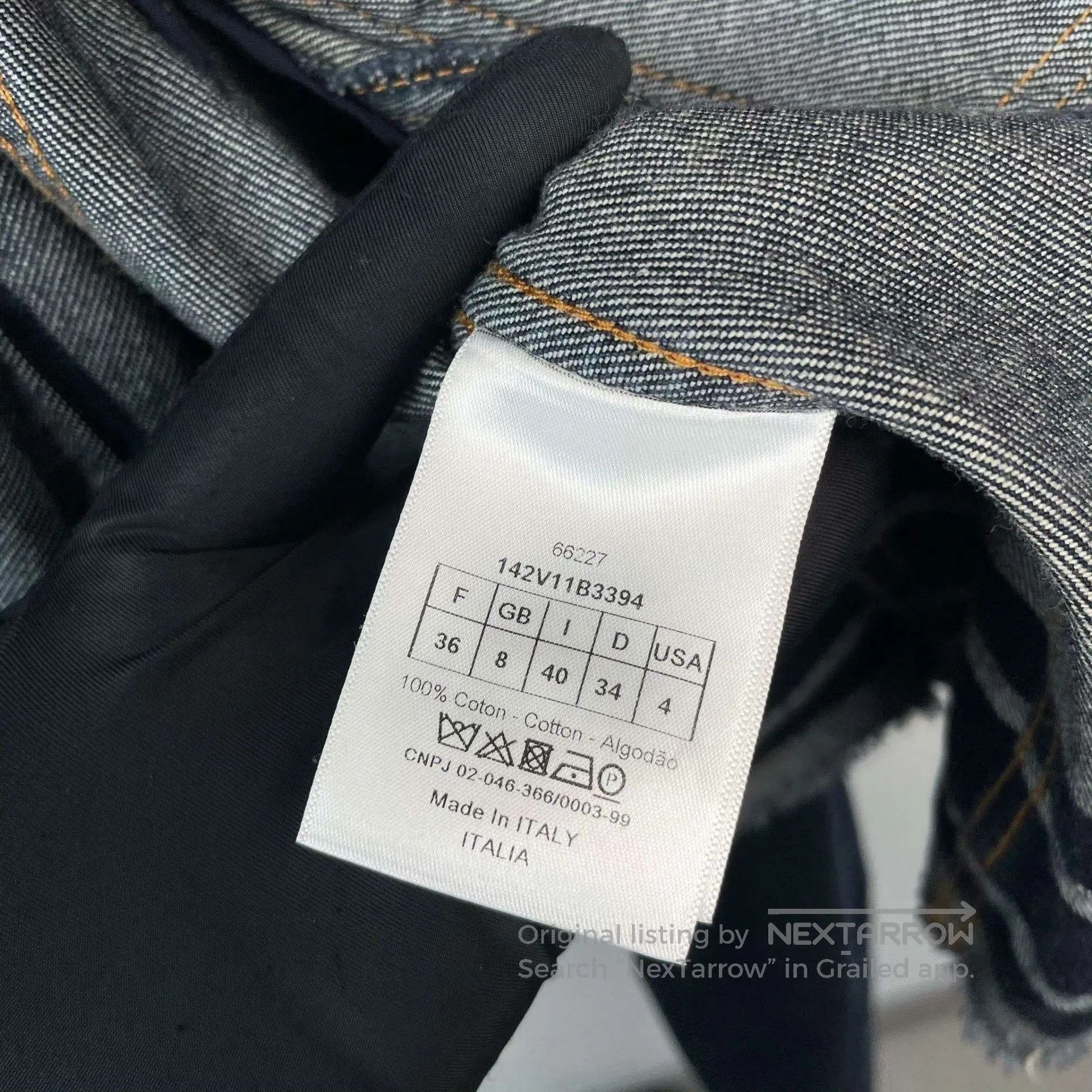 Dior Dior Cropped Dark Blue Denim Jacket. Size XS / US 0-2 / IT 36-38 - 3 Thumbnail