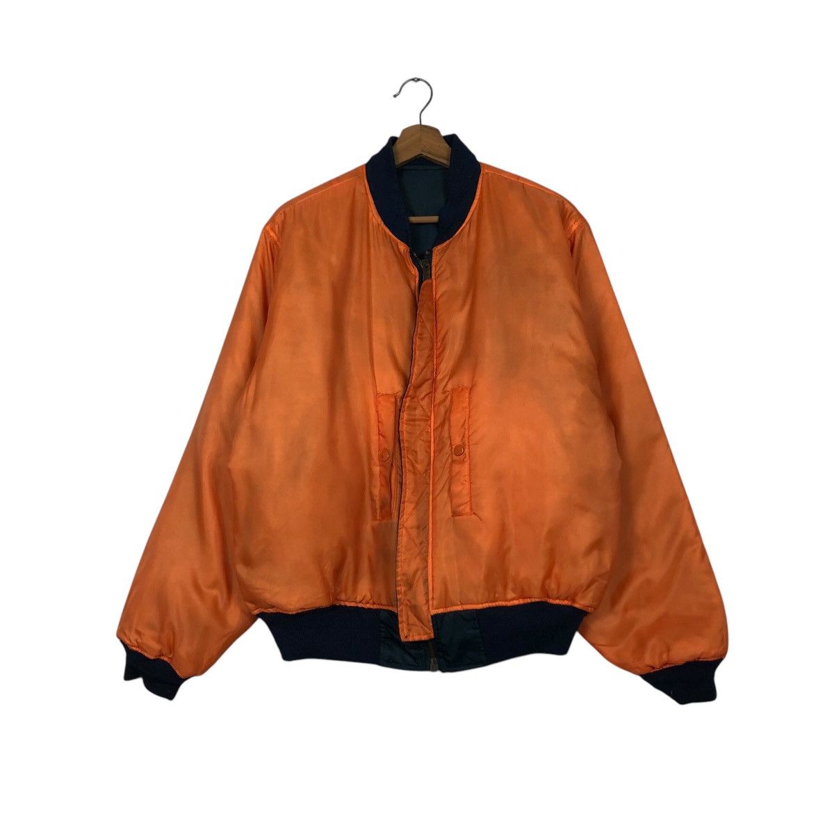 Japanese Brand 📌Vintage Reversible Bomber Jacket Ma-1 Phantom Military Size US L / EU 52-54 / 3 - 3 Thumbnail