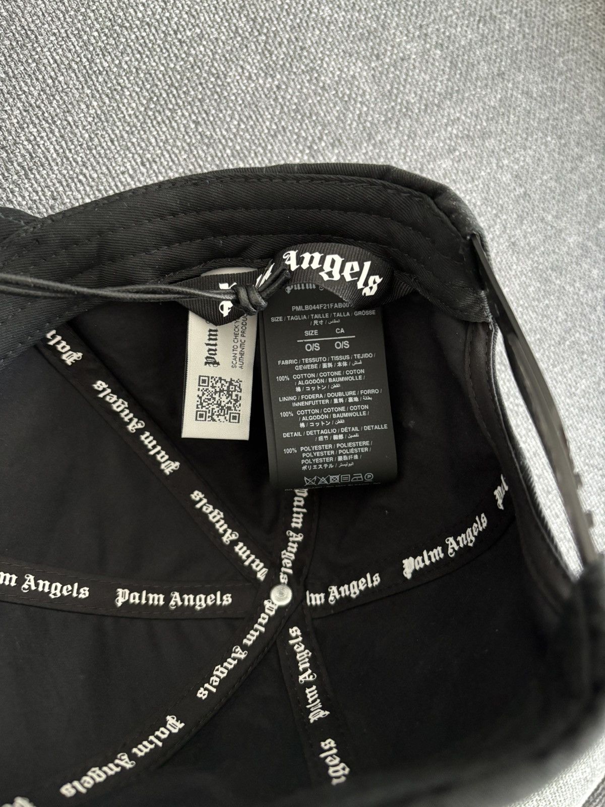 Palm Angels Palm Angels Logo Embroidered Cap Black Size ONE SIZE - 6 Thumbnail
