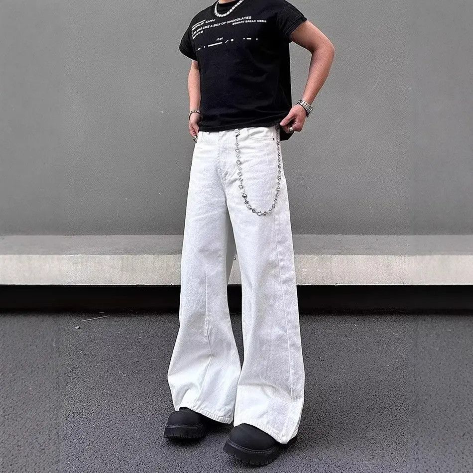 Japanese Brand Retro loose curved knife wide leg jeans Size US 32 / EU 48 - 1 Thumbnail