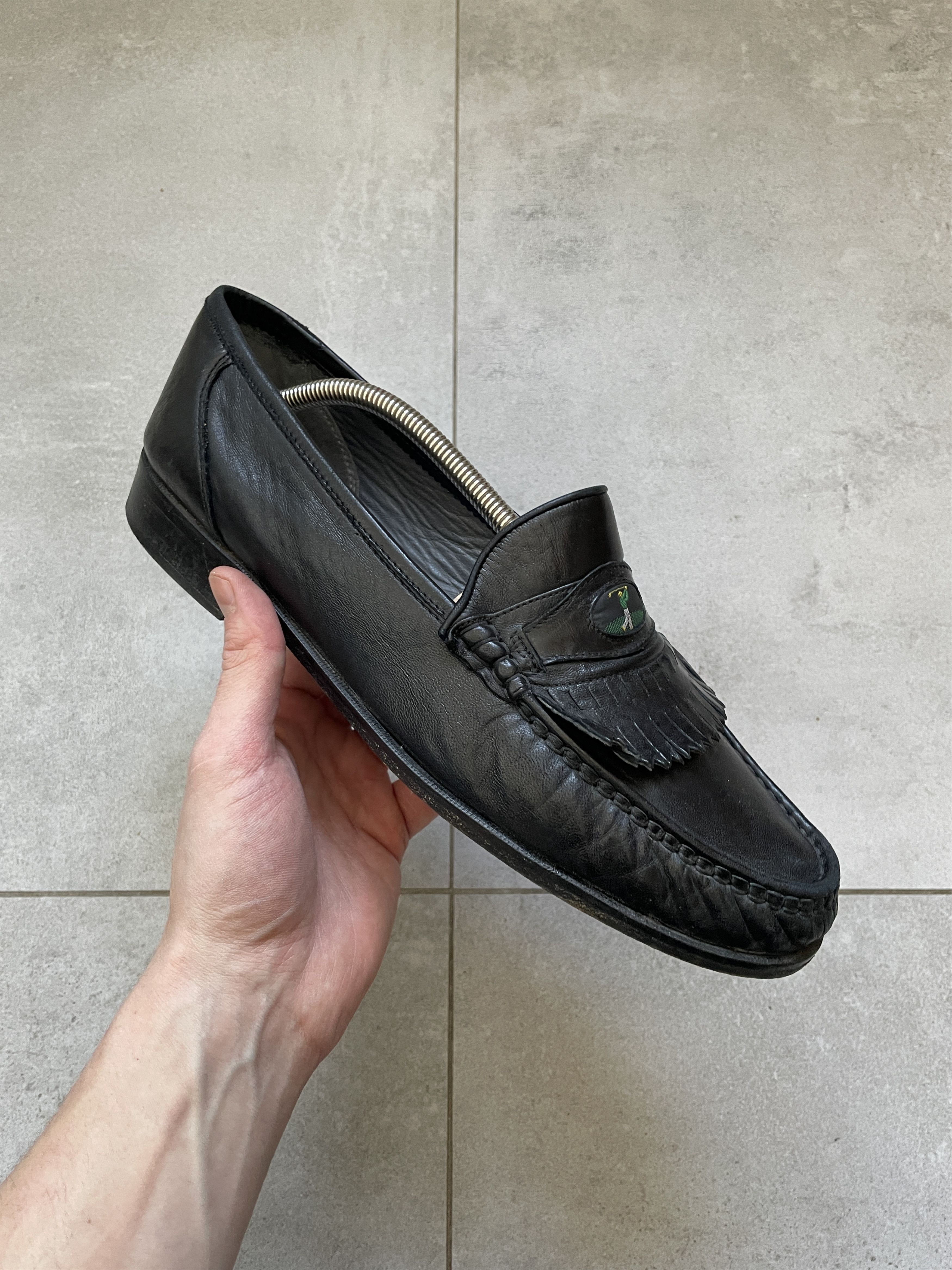 Vintage VINTAGE GOLF FRINGE OLD MONEY ITALIAN LEATHER PENNY LOAFERS Size US 11 / EU 44 - 1 Thumbnail