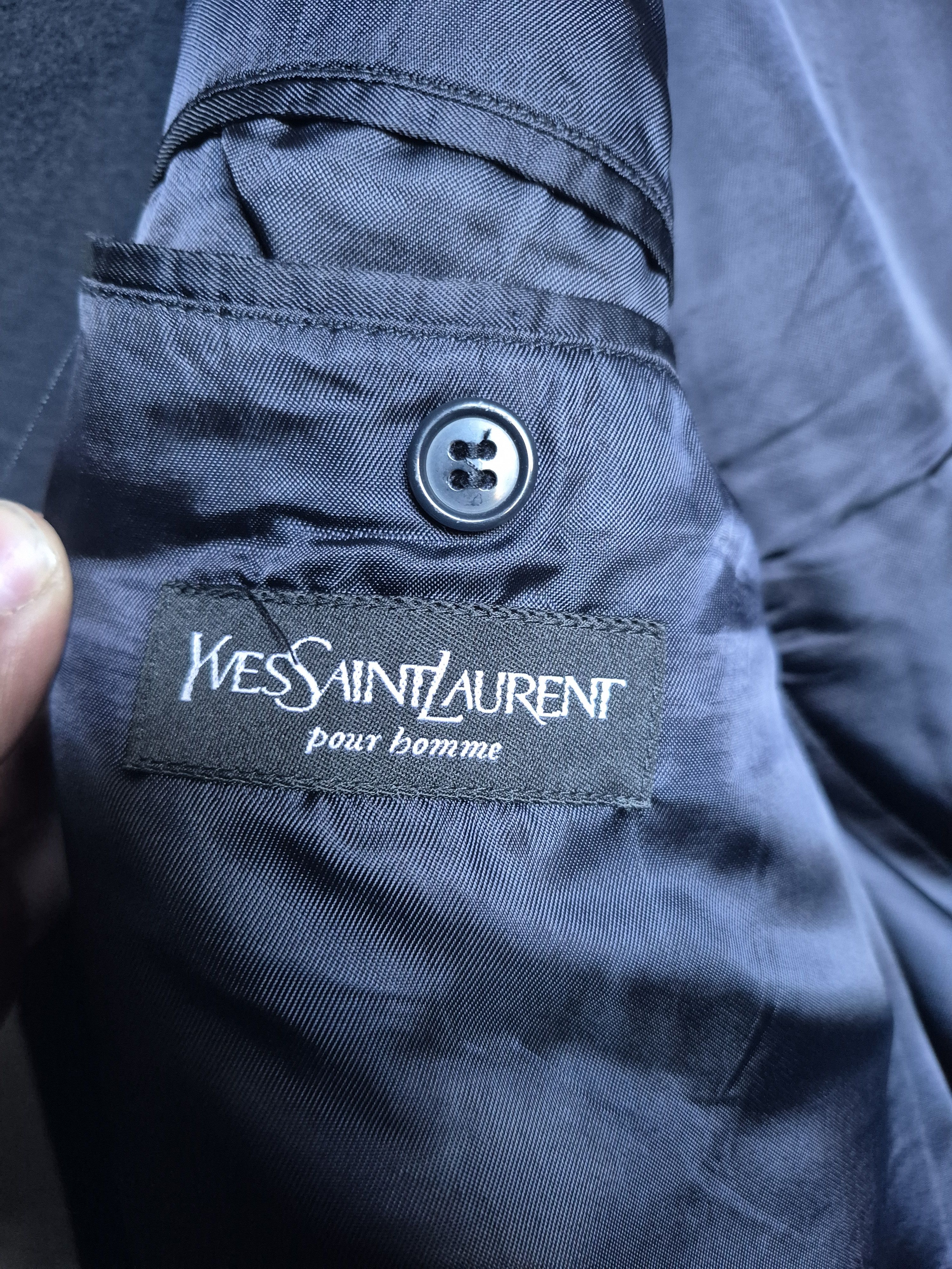Yves Saint Laurent Yves Saint Laurent Coat Wool Cashmere Size 52 Navyblue Size US L / EU 52-54 / 3 - 6 Thumbnail