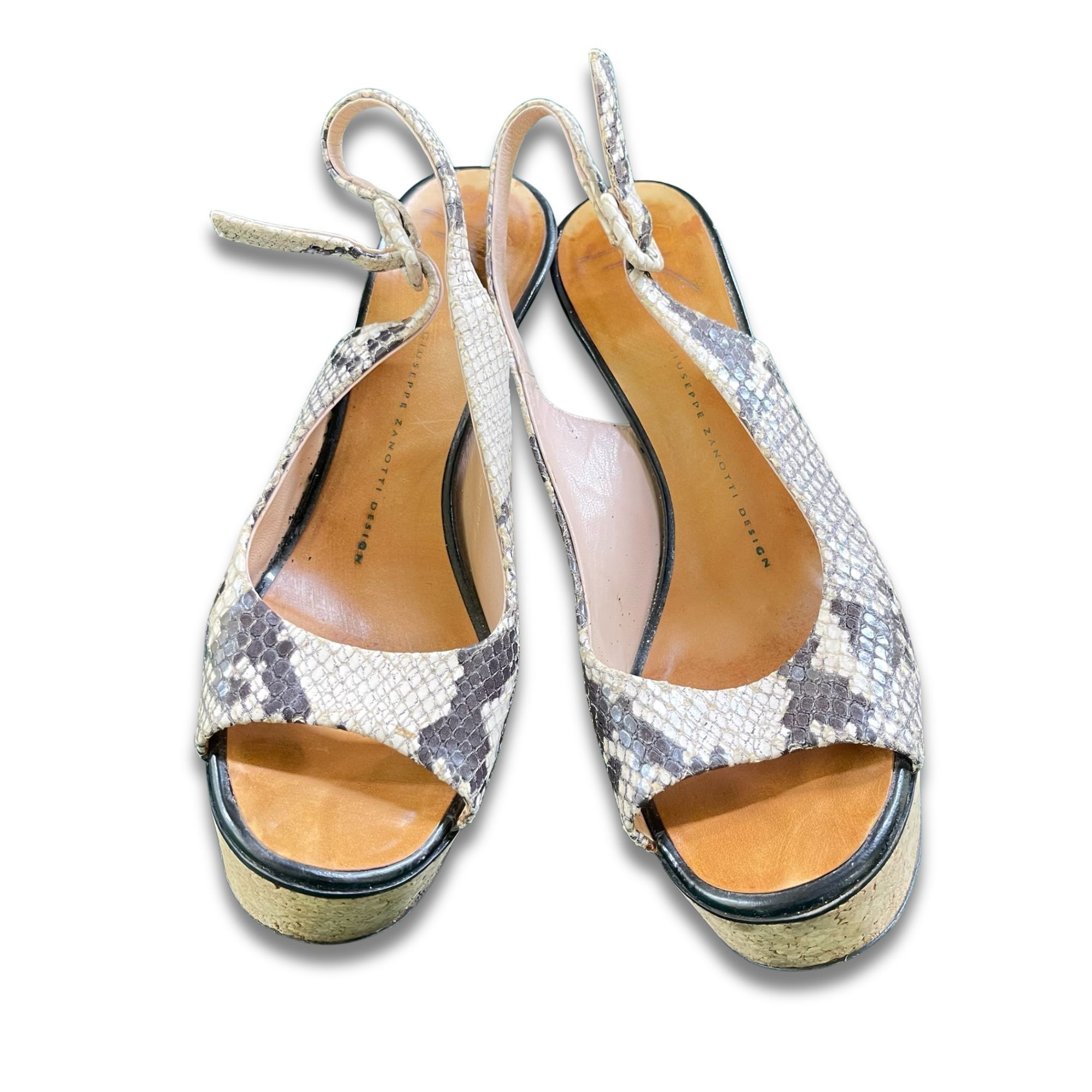 Other VERO CUOIO Slingback Women's Size 6.5 Heels Snakeskin Platfo Size US 6.5 / IT 36.5 - 4 Thumbnail