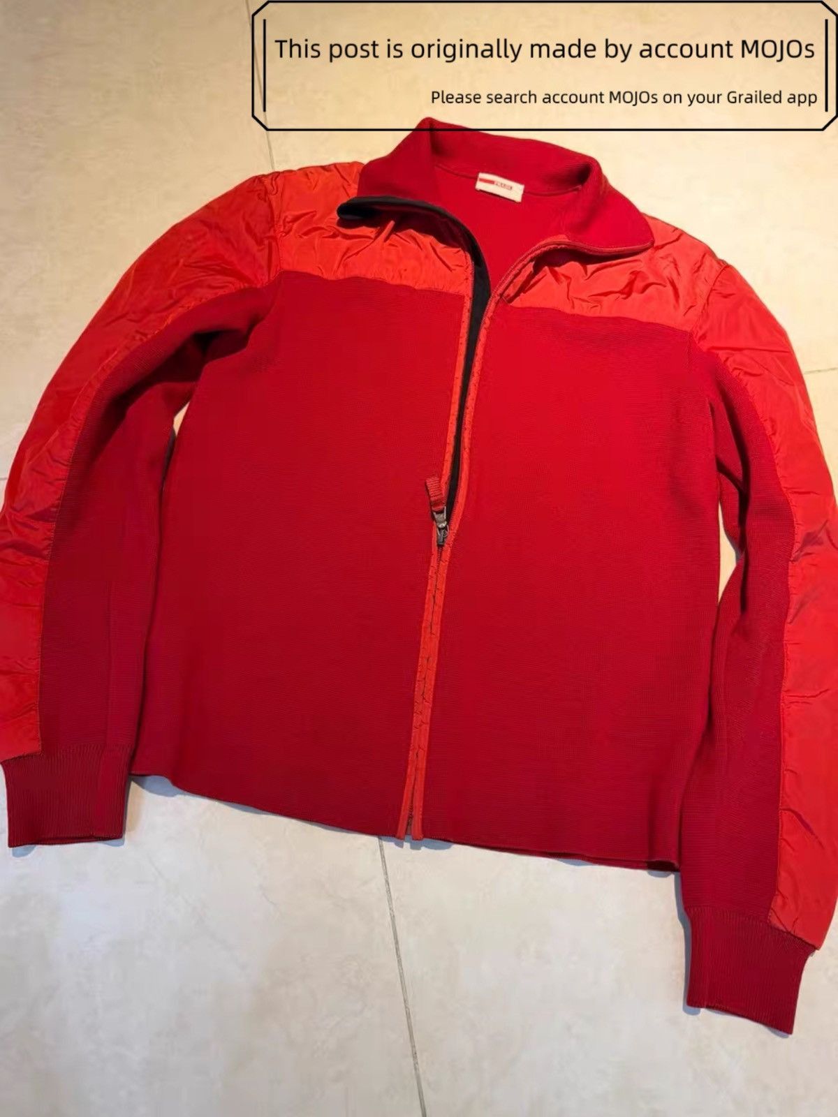 Prada Sz 48 Prada Sports Red Label Nylon & Knitwear Jacket mojos88 Size US M / EU 48-50 / 2 - 2 Thumbnail