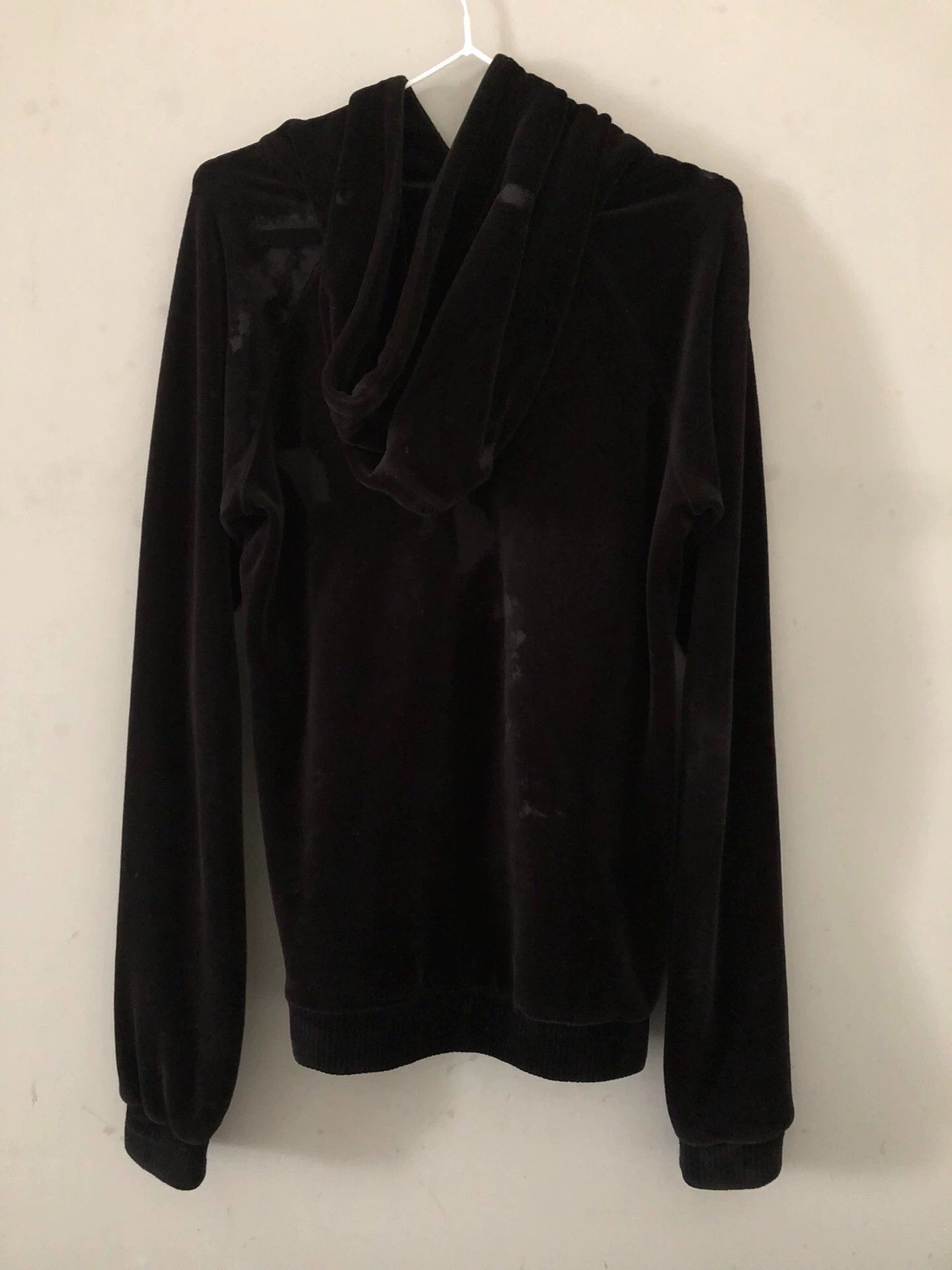 Saint Laurent Paris Saint Laurent Paris 18ss Black Velvet Distressed Hoodie S Size S / US 4 / IT 40 - 2 Thumbnail