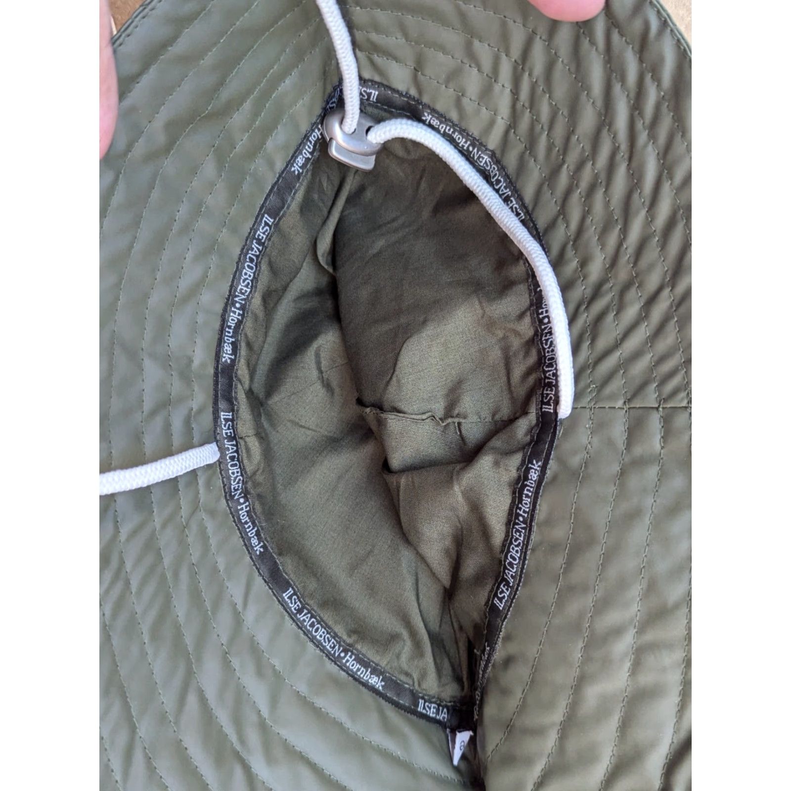 Ilse Jacobsen VINTAGE? No. Ilse Jacobsen Hornbaek Womens Green Bucket Hat One Size Waterproof Chin Strap Size ONE SIZE - 3 Thumbnail