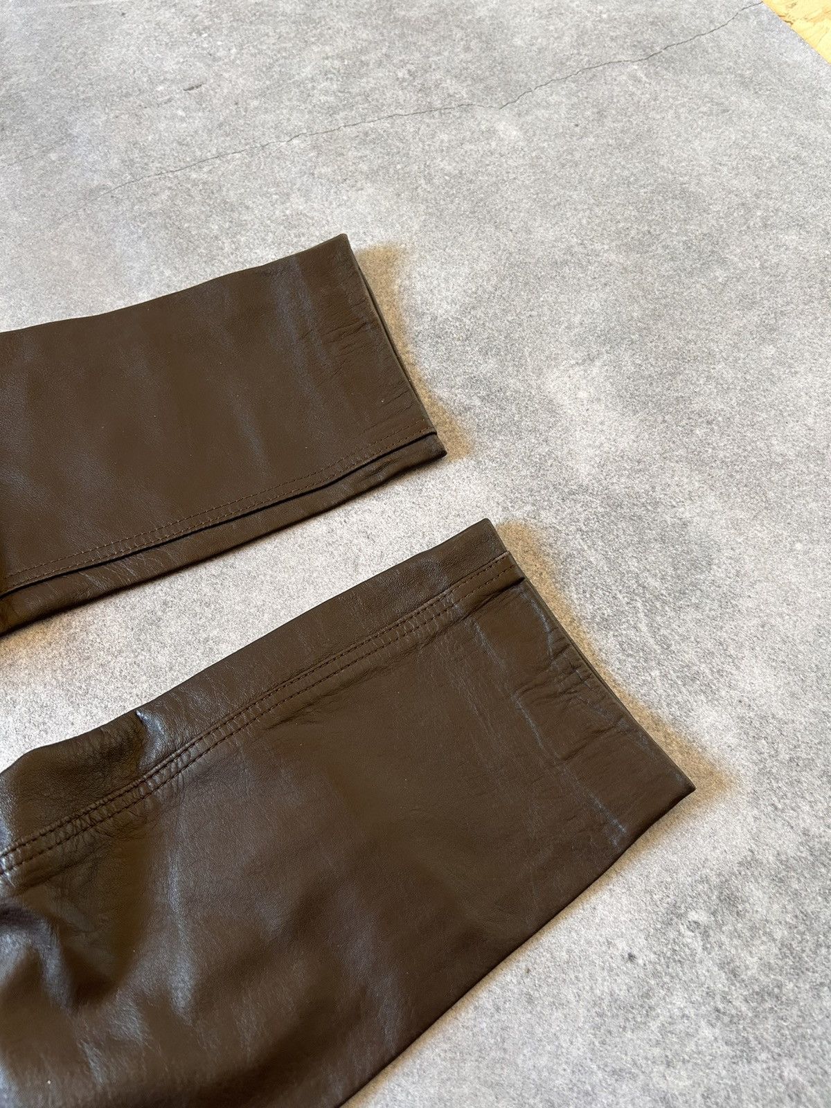 Genuine Leather × Vintage Vintage Brown Leather pants Pants Pele Genuine Size US 32 / EU 48 - 6 Thumbnail