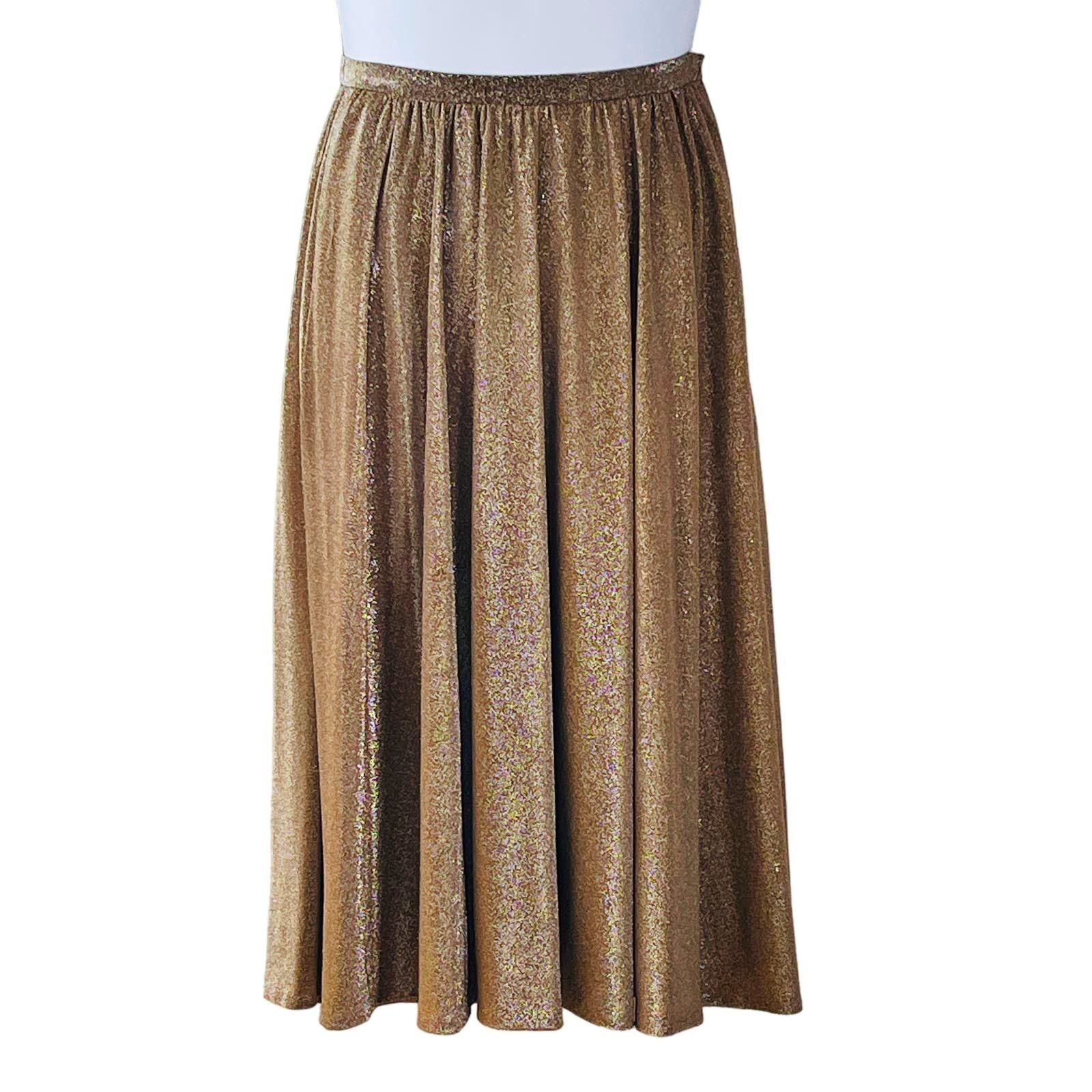 Vintage VINTAGE 70s Metallic Jersey 2 Piece Dress Size Medium Size M / US 6-8 / IT 42-44 - 3 Thumbnail