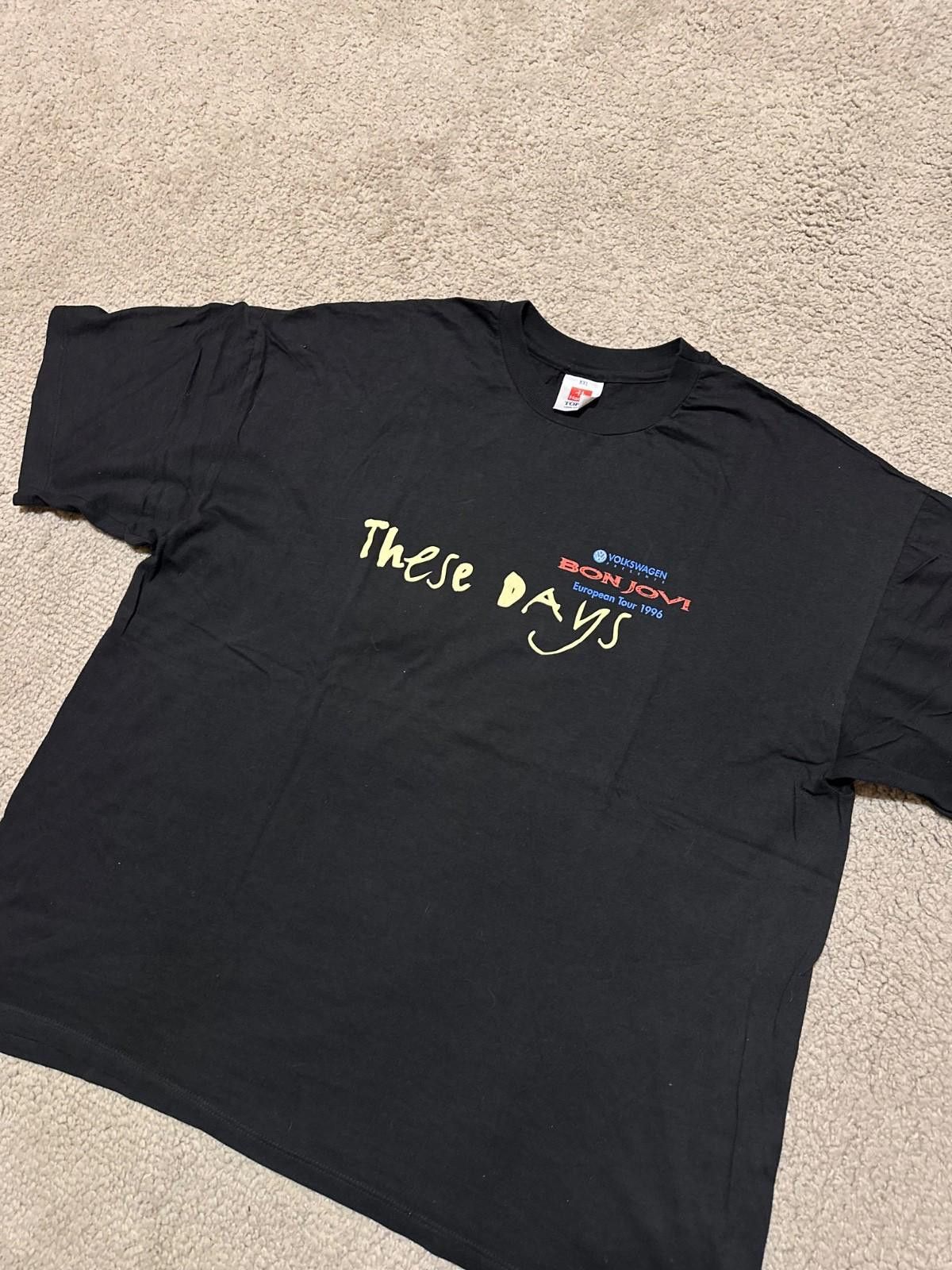 Band Tees Vintage Bon Jovi European Tour 1996 these days Tshirt Size US XL / EU 56 / 4 - 2 Thumbnail