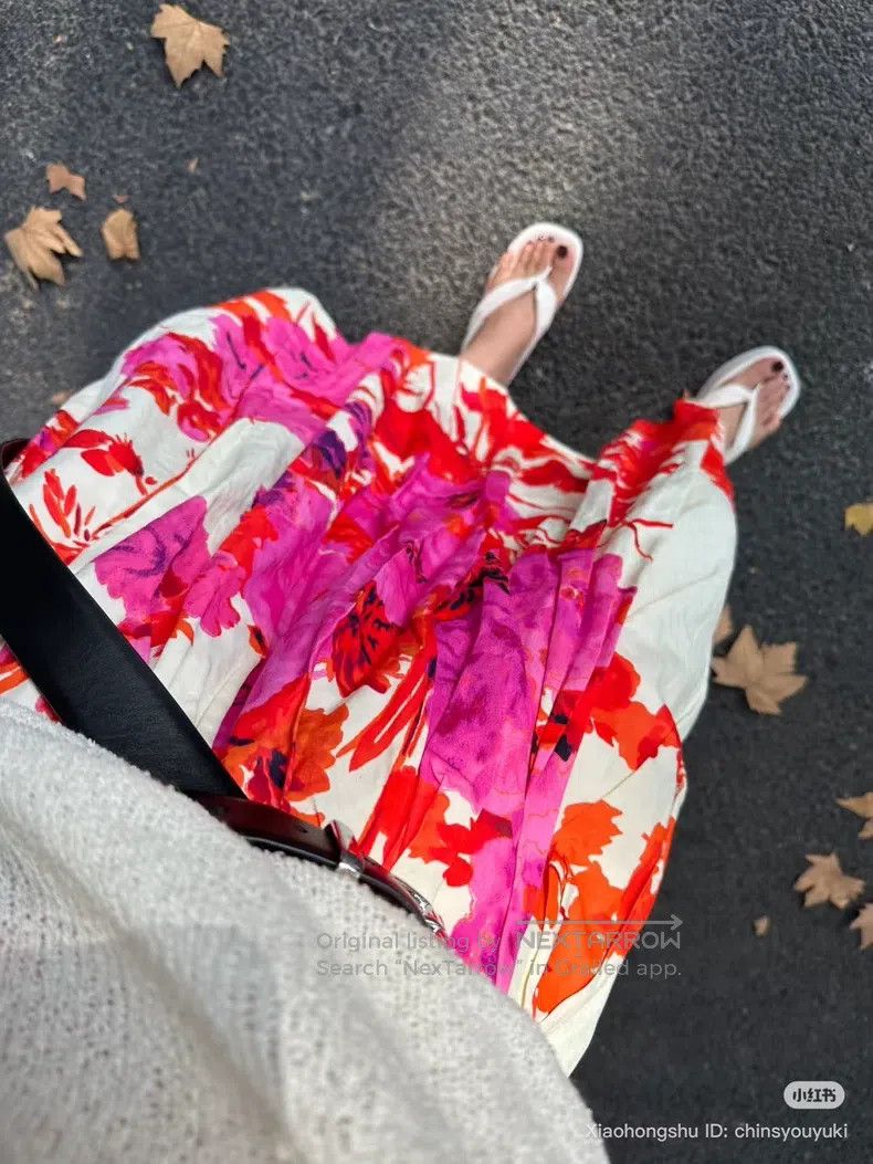 Dries Van Noten Dries Van Noten Runway-Exclusive Printed Pleated Midi Skir Size 37" - 8 Thumbnail