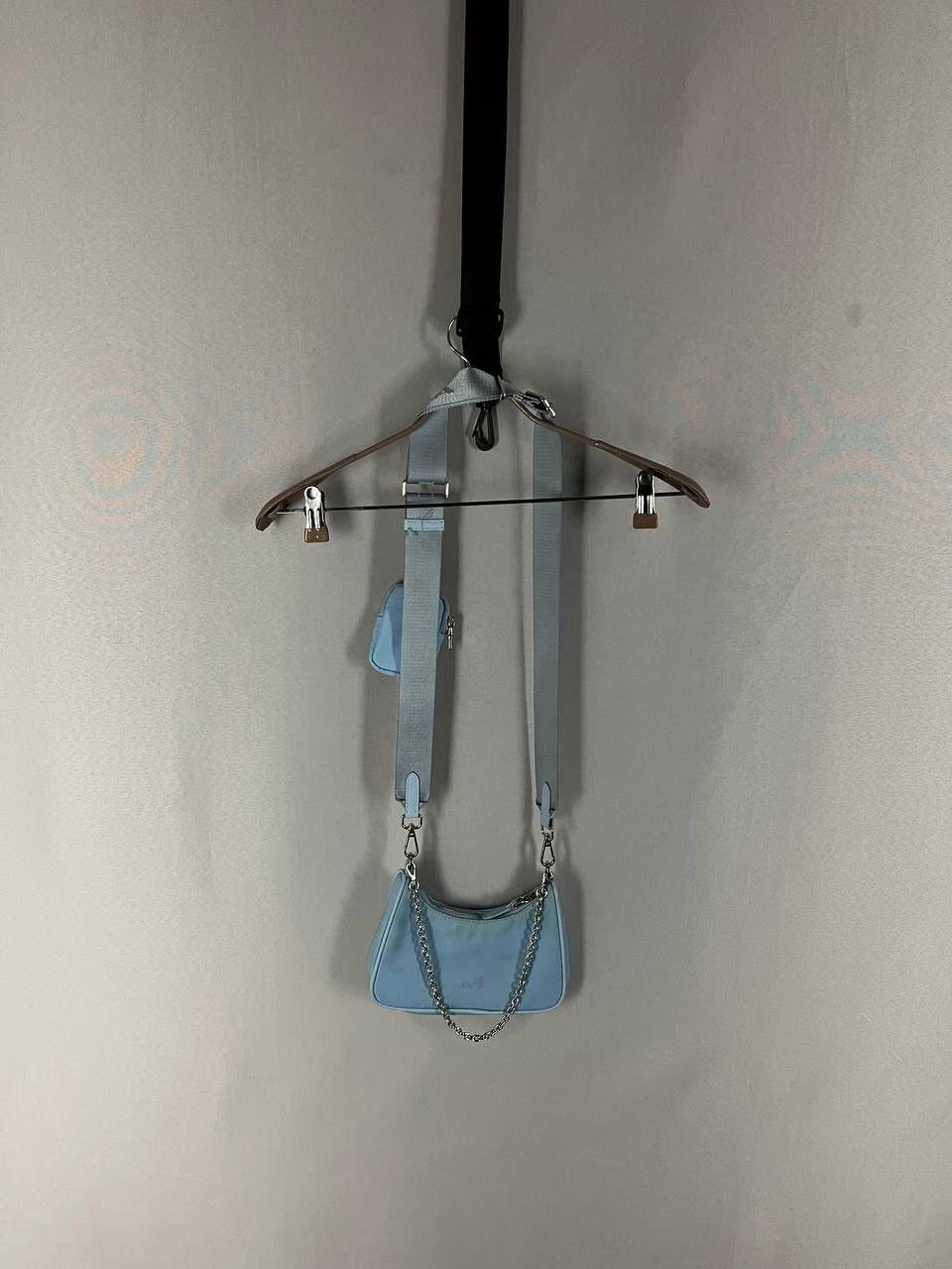 Prada Prada Bag Nylon Blue Size ONE SIZE - 10 Thumbnail